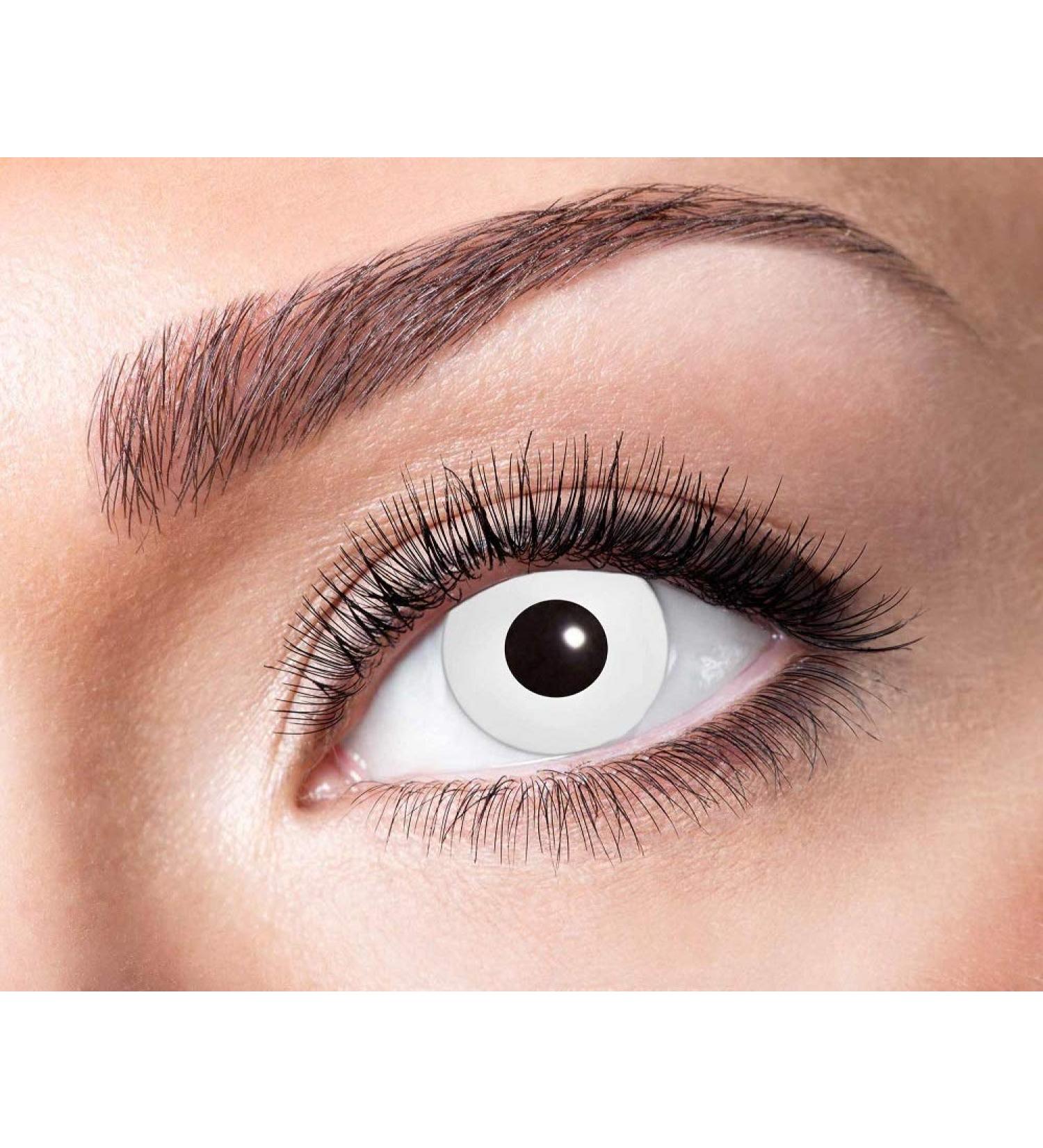 Eyecatcher White Zombie M02 Colored Contact Lenses - 3-Month Wear 14.5mm for Halloween Cosplay & Ghostly Looks - Buy Online on GoSupps.com