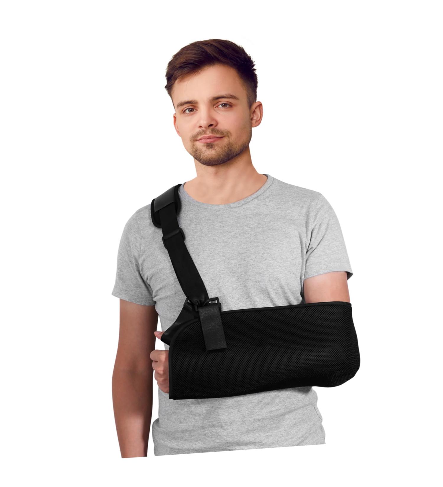 VICASKY Lightweight Shoulder Immobilizer Sling for Injury Recovery - Breathable Support for Rotator Cuff Torn Wrist & Elbow Surgery - Men & Women - Buy Online on GoSupps.com