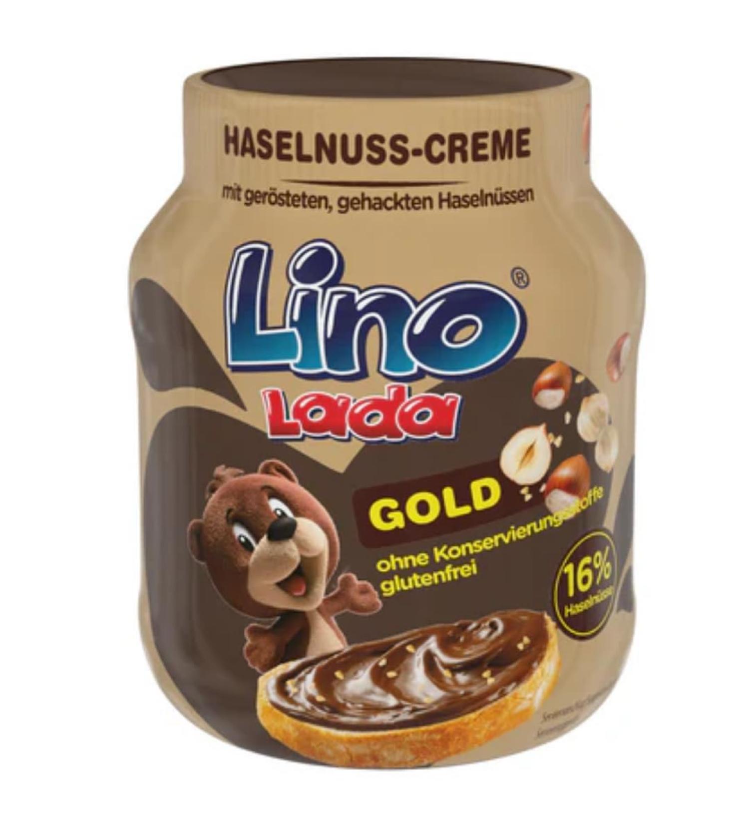 Lino Lada Gold Milk and Hazelnut Chocolate Cream Spreads 350g with Pufai Grocery