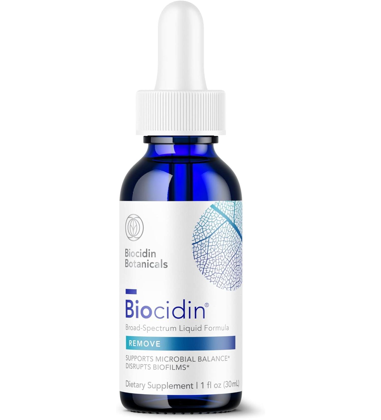 Biocidin Liquid Formula - Gut Cleanse Process & Immune Support Supplement - Supportive Biofilm Disruptor to Promote Digestive Health & Microbial Balance - 18 Botanical & Essential Oil Blend (1 oz) - Buy Online on GoSupps.com
