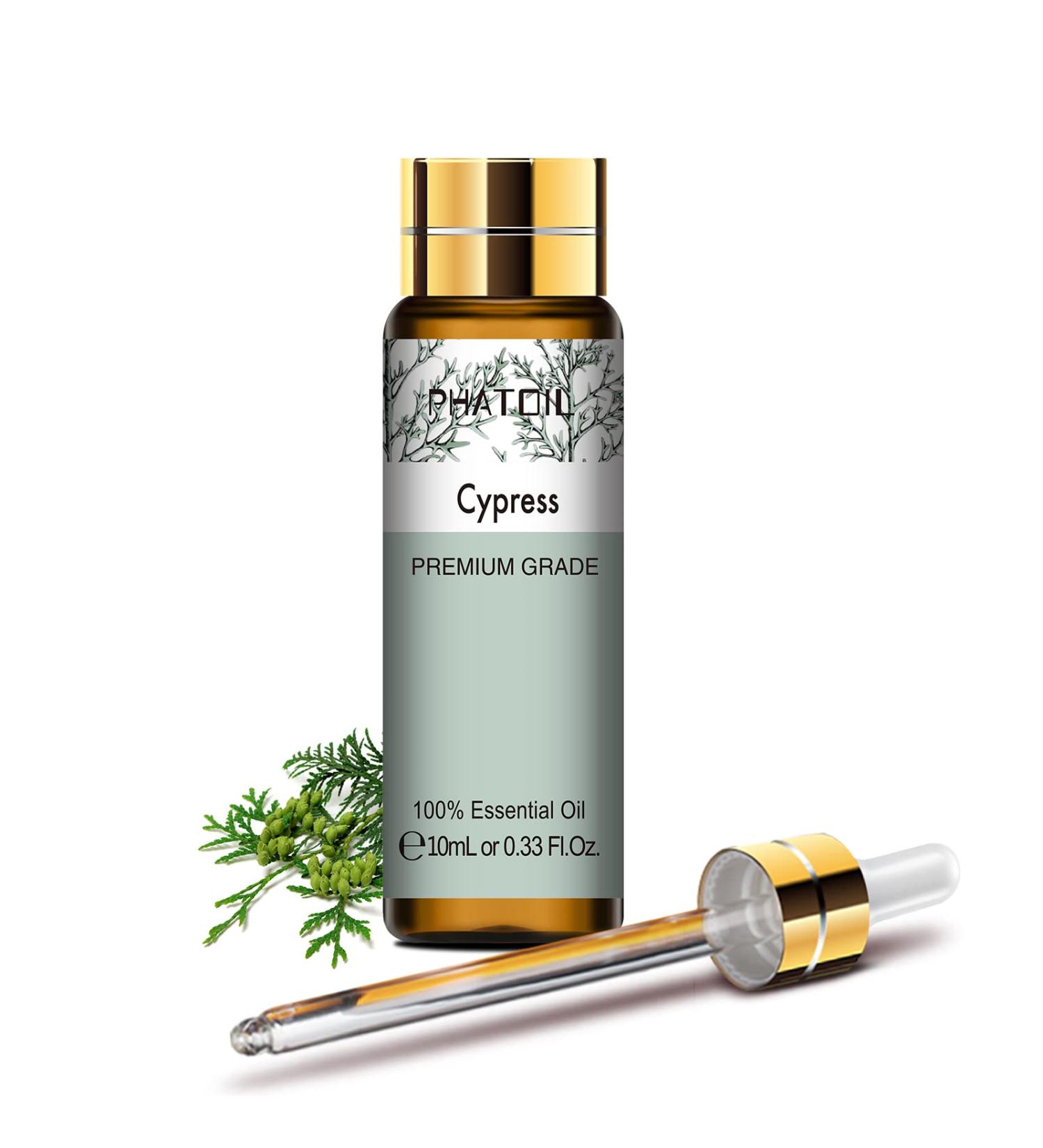 Pure Cypress Essential Oil 10ML - Undiluted & Cruelty-Free - for Diffusers - 10.00 ml (Pack of 1) - Buy Online on GoSupps.com