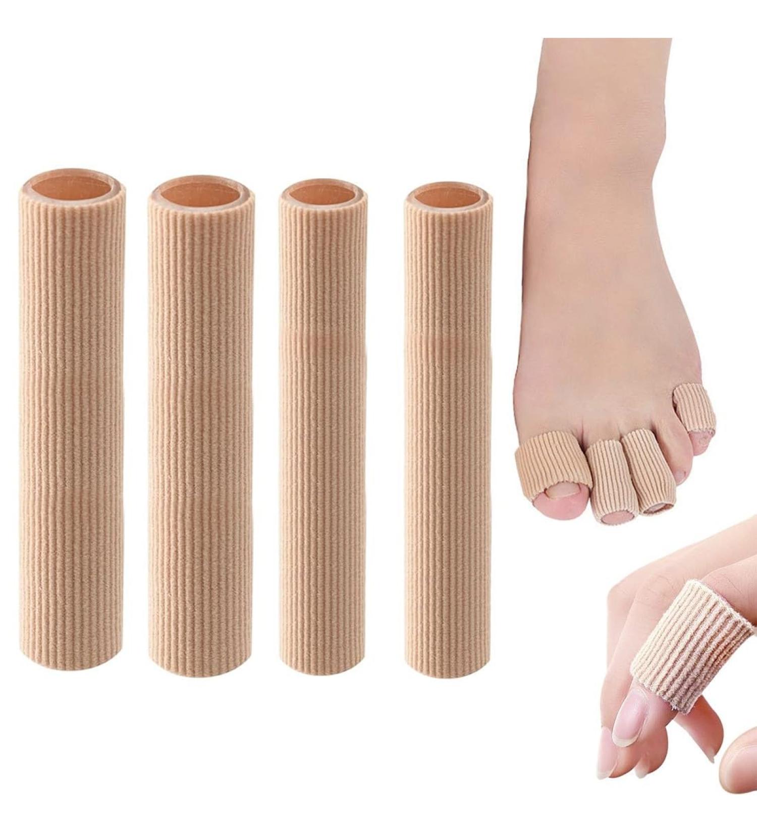 Sioppkik Silicone Toe Protection Cushion - 4 pcs Gel Toe Caps for Corns Calluses Bunion Relief | Soft Cuttable Toe Pads | International Shipping - Buy Online on GoSupps.com