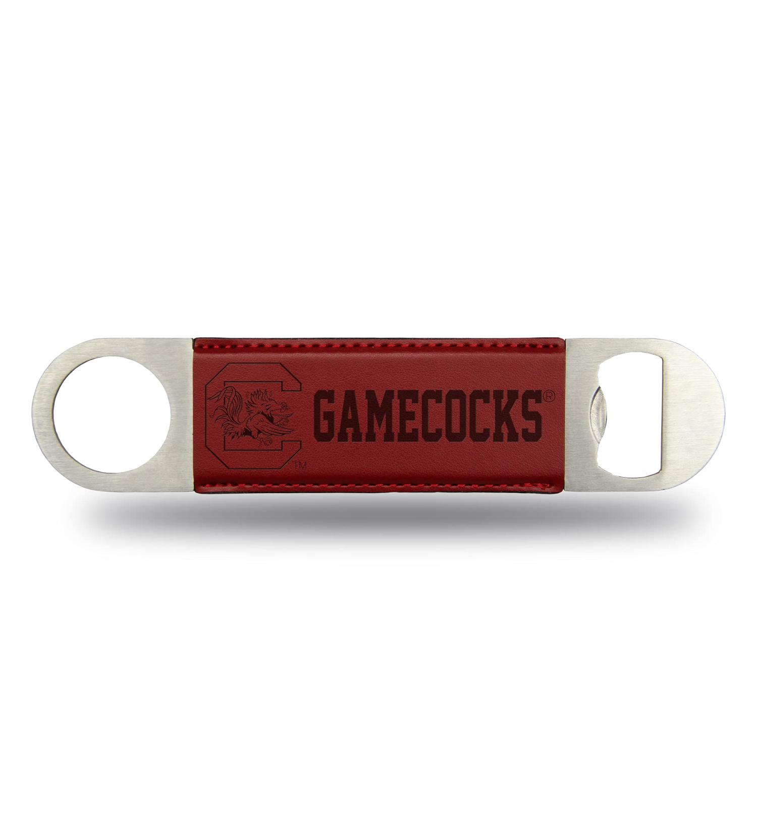 Rico Industries NCAA South Carolina Gamecocks Maroon Laser Engraved Bar Blade Faux Leather Laser Engraved Bar Blade - Great Beverage Accessory for Game Day - Buy Online on GoSupps.com