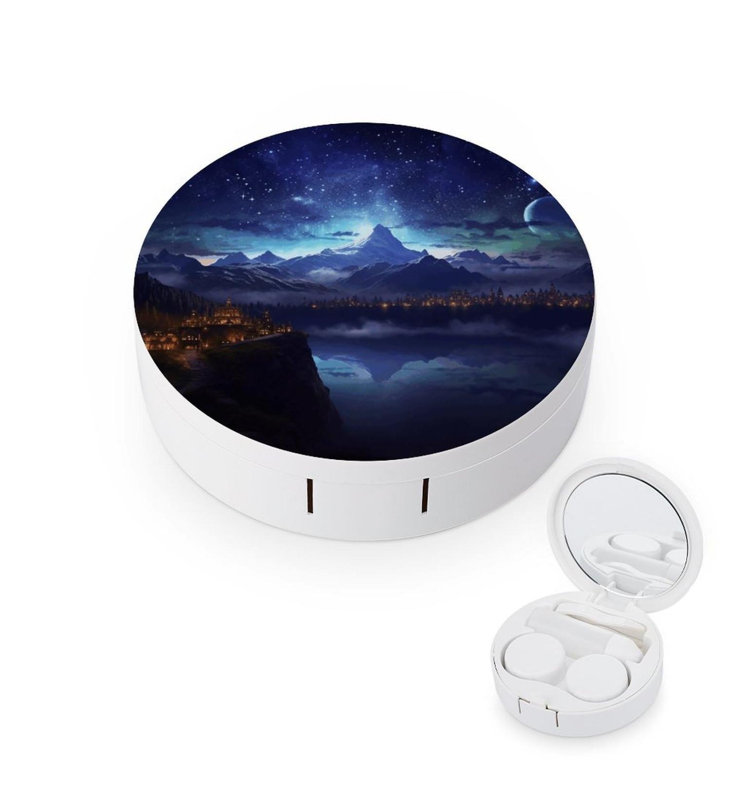 Fantasy Night Scene Contact Lens Case - Travel Box & Care Box for Safe Lens Storage - Buy Online on GoSupps.com