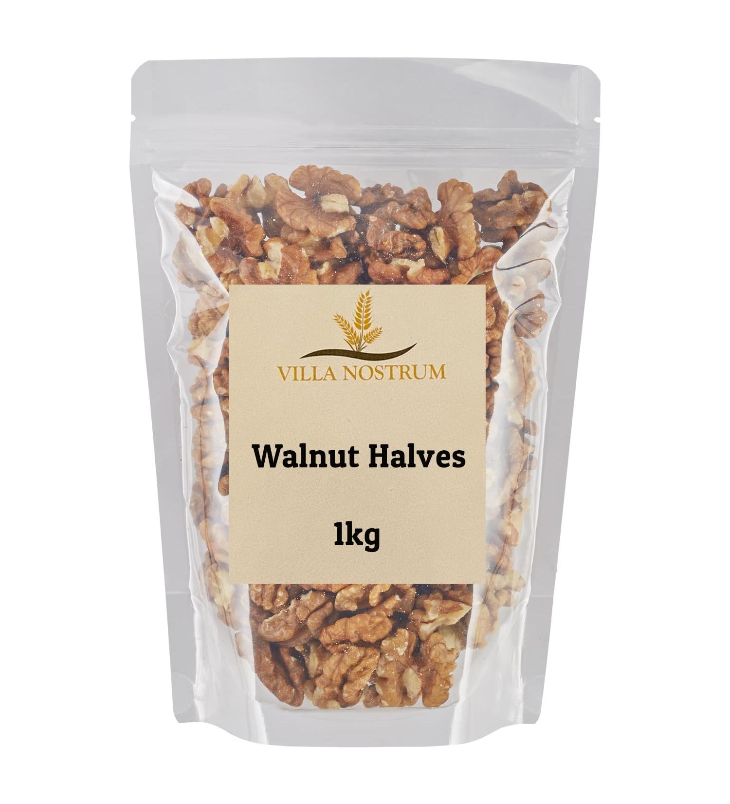 Walnut Halves 1kg by Villa Nostrum - Buy Online on GoSupps.com