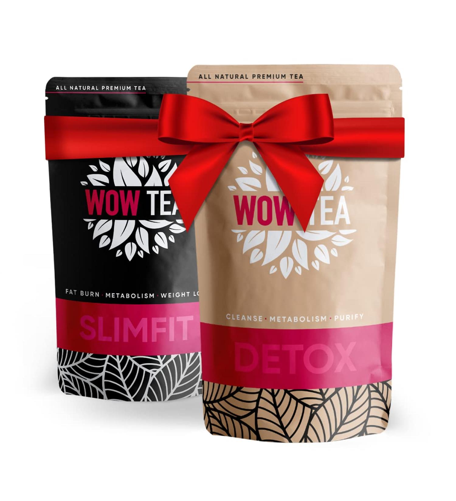 Buy WoW Tea - 2 Diet Teas for Weight Loss & Detox | 100% Natural Green Tea & Yerba-Mate | 300g - Made in EU - Buy Online on GoSupps.com