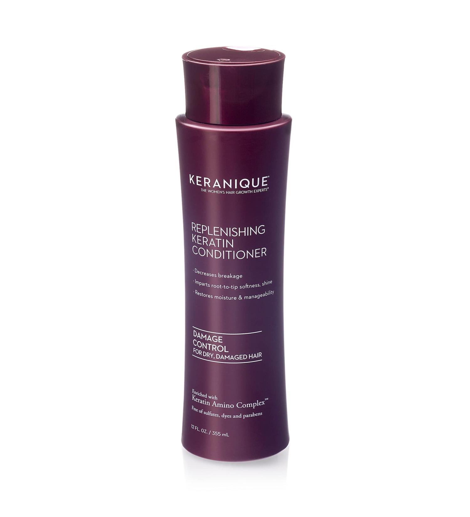 Keranique Anti-Hair Loss Conditioner with Keratin Complex - 12 fl. oz - Controls Frizz, Seals Split Ends & Decreases Breakage - Buy Online on GoSupps.com