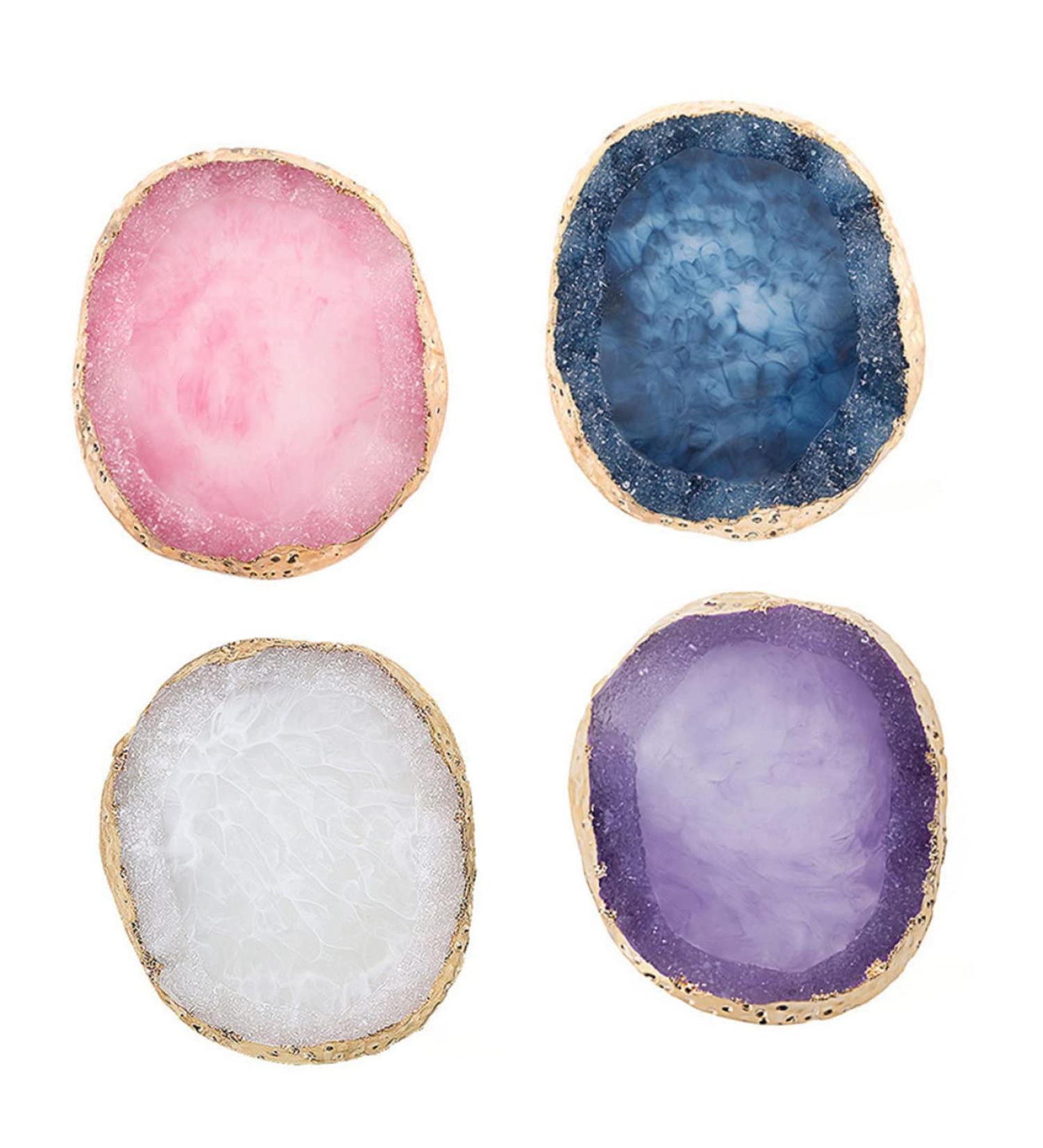 OHPHCALL 1 Piece Resin Manicure Palette with Agate Edge Professional Coloring Page for Nail Art Suitable for Mixing Blending Colors Easy to Clean to Use 95*83cm Purple - Buy Online on GoSupps.com