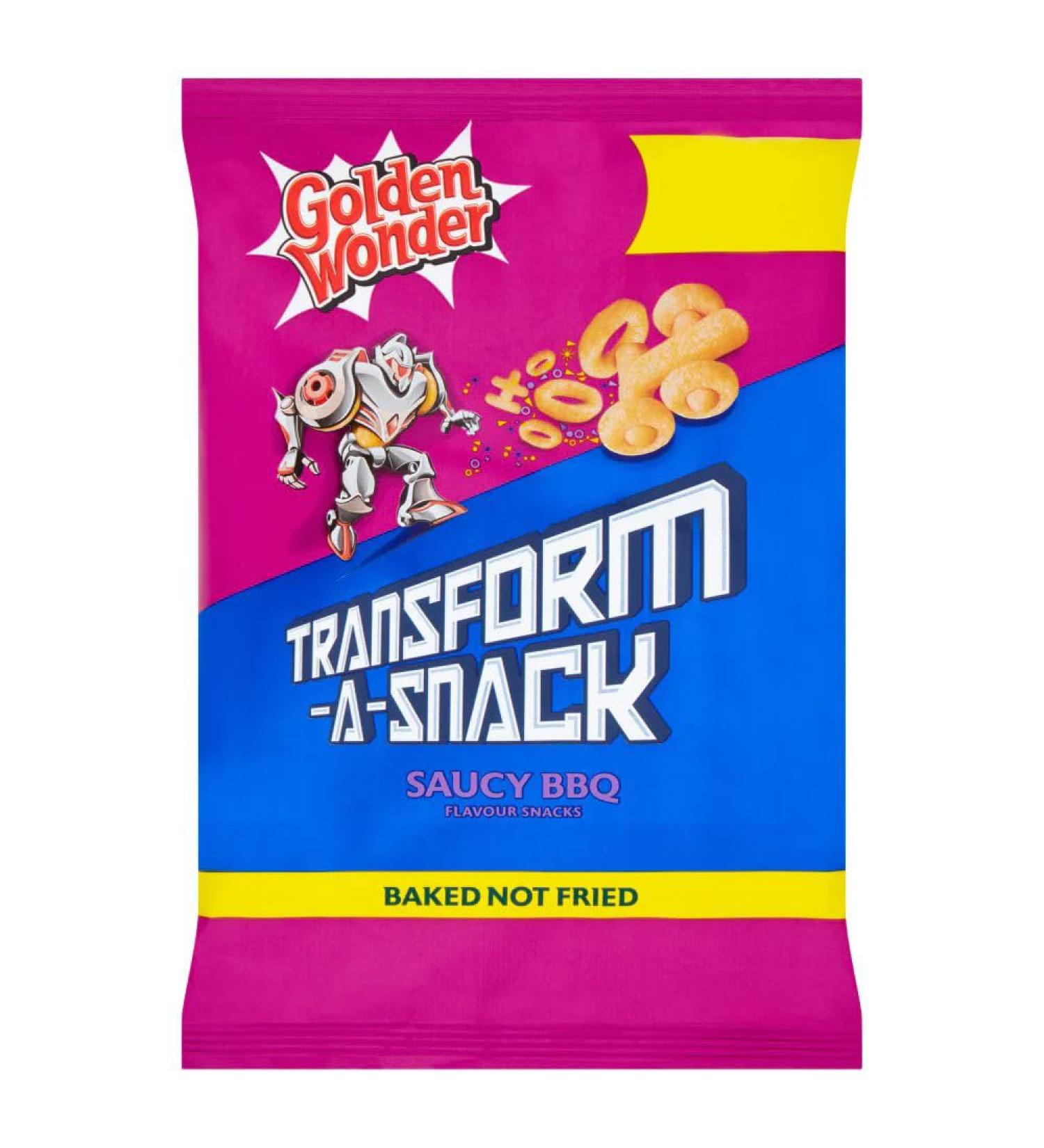 Golden Wonder Transform-A-Snack Saucy BBQ Flavour Snacks 80g-Food Barbecue 1 count (Pack of 1)