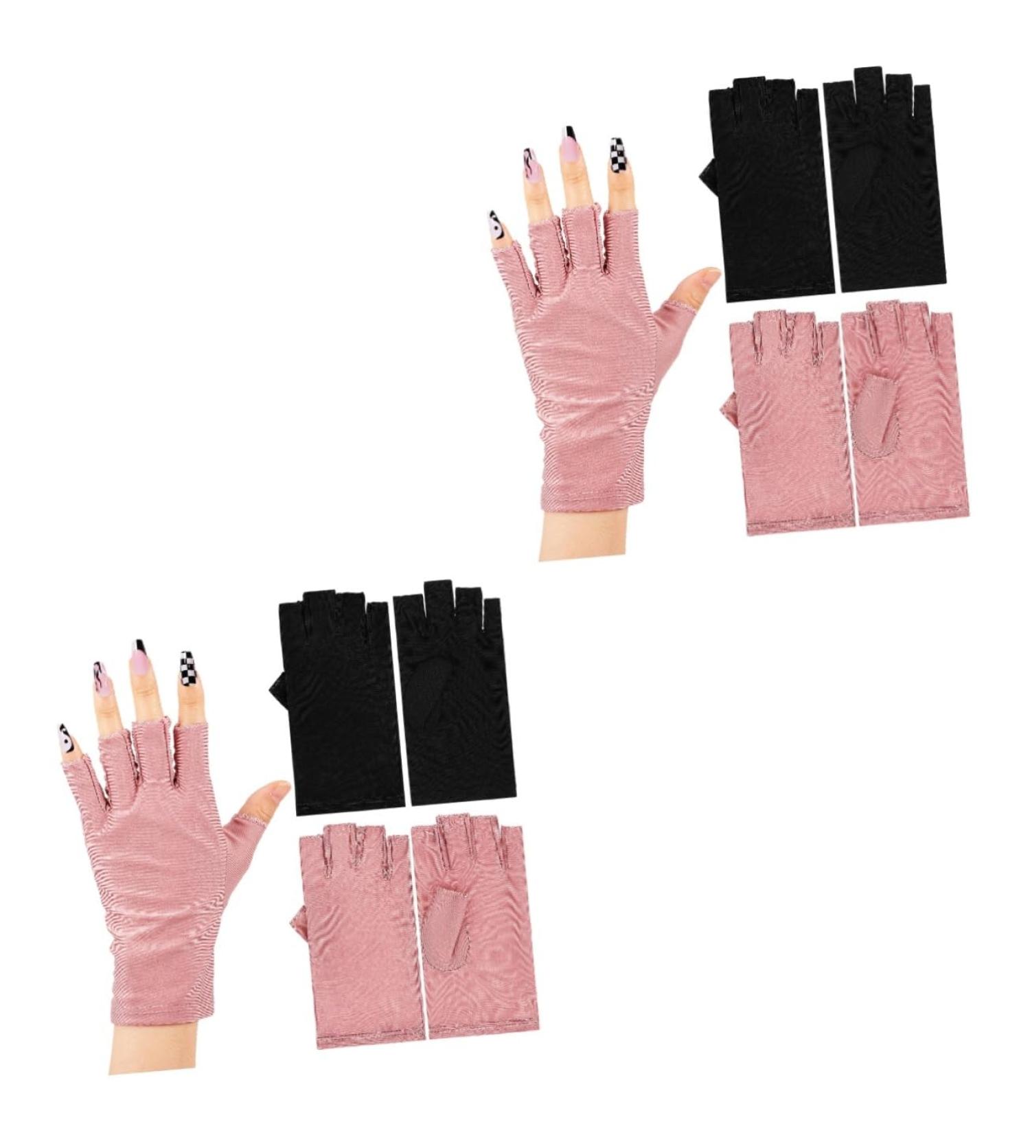 POPETPOP 4 Pairs Uv Gloves Uv Nail Gloves Gel Nail Gloves Gel for Nails Gloves for Gel Manicure Nails Gel Nail Gel Uv Light Gloves for Gel Nails Cotton Anti-uv Accessories - Buy Online on GoSupps.com