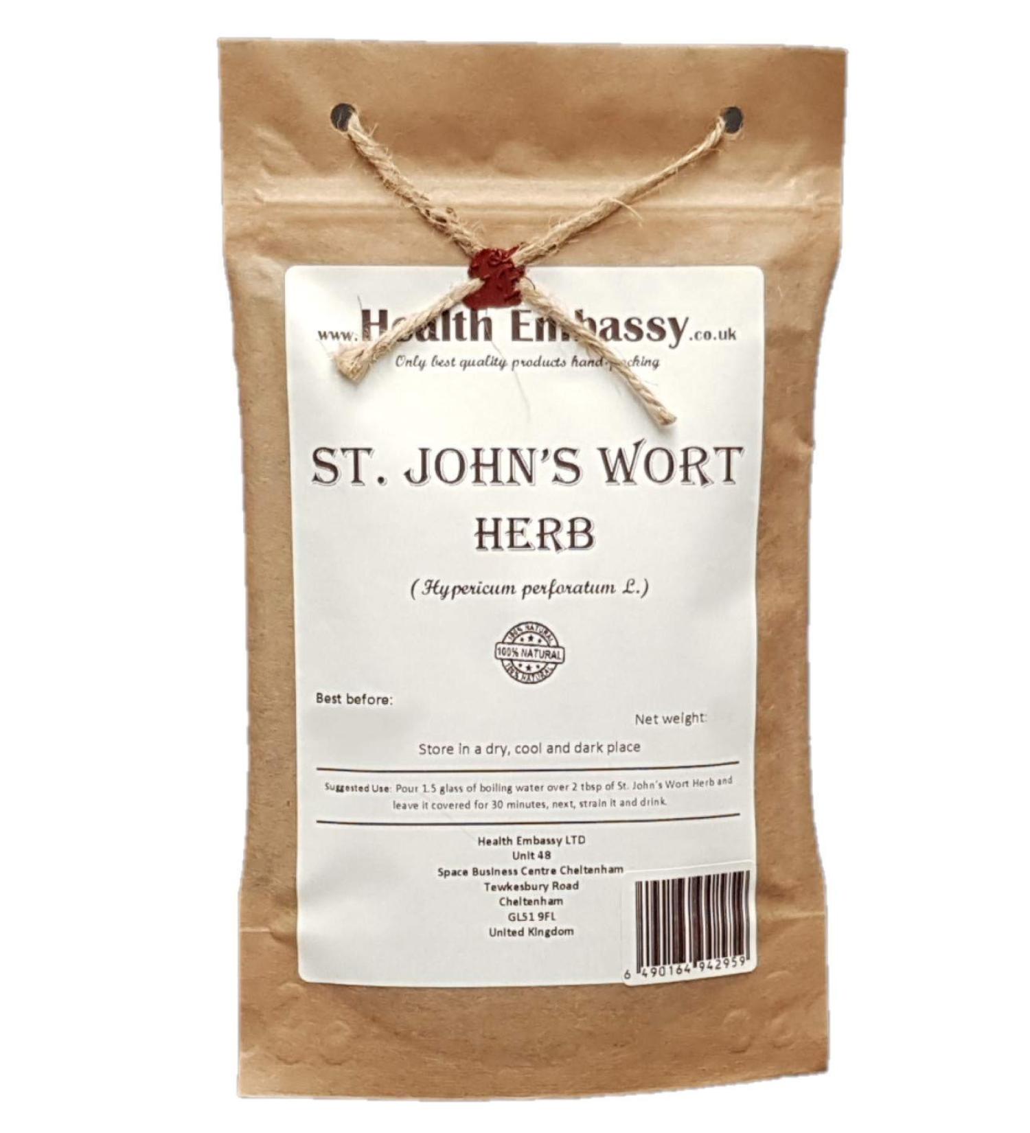 St. John's Wort Herb Tea | Hypericum Perforatum L | Millepertuis Perfor Herbe Tisane | Health Embassy (100g) - Buy Online on GoSupps.com