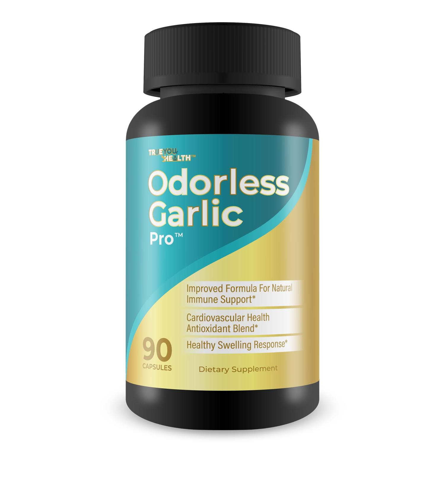Odorless Garlic Pro - Our Best Odorless Garlic Capsules - Our Best Immune Support Supplement - Vitamin C Zinc Garlic Vitamin D Turmeric Ginger - Immune Supplement - Odourless Garlic Supplements - Buy Online on GoSupps.com