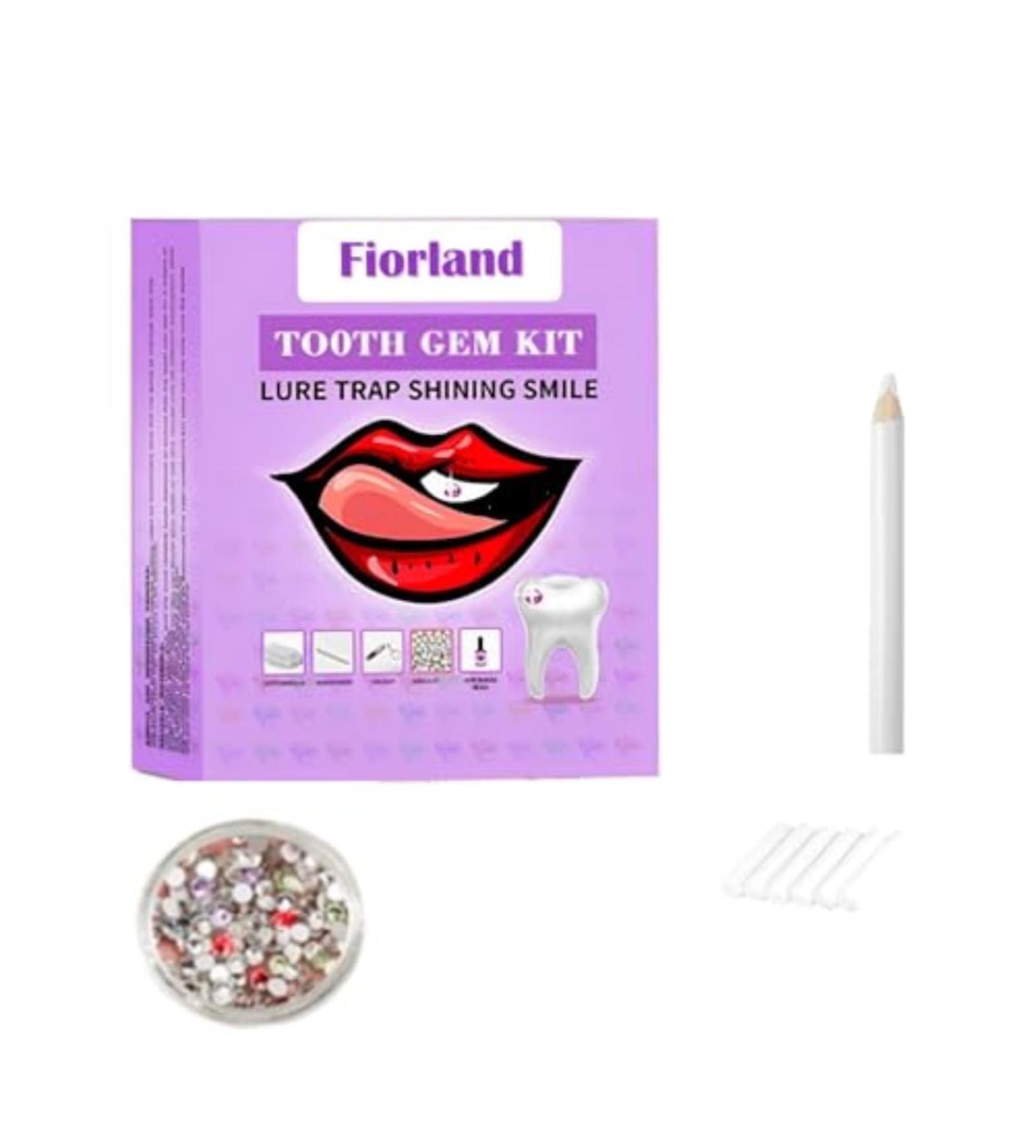 Fiorland Tooth Gem Kit DIY Crystals Jewelry Kit Teeth Gems Set 2025 New Professional Fashionable Y2k Tooth Gems for Teeth (Multi-Color) - Buy Online on GoSupps.com