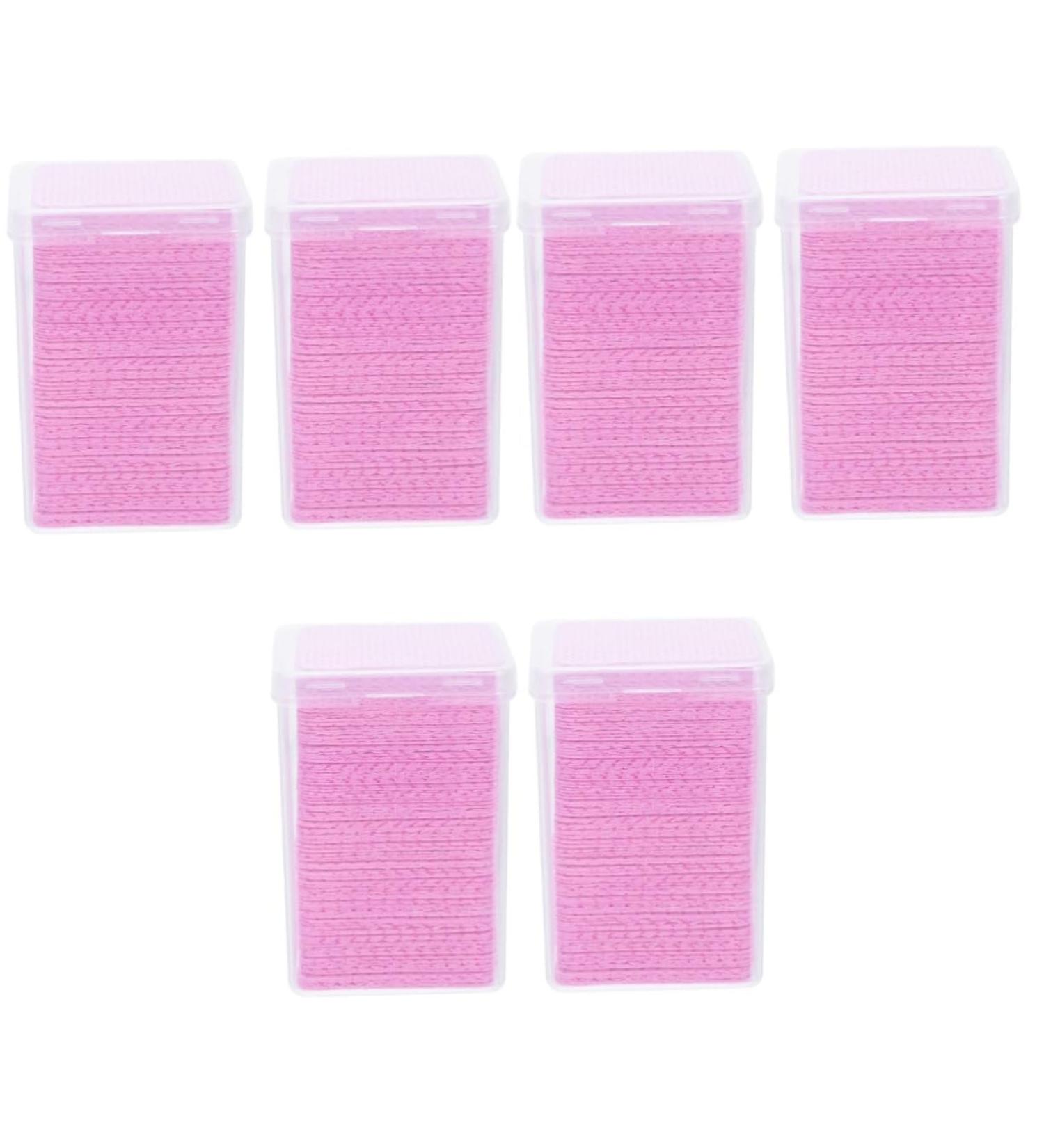 FRCOLOR 1200 Pcs Lint-Free Nail Towels | Pure Cotton Cleaning Paper | Anti-Clogging | 4.8x4.8cm | Pink | Perfect for Nail Salons & At-Home Use - Buy Online on GoSupps.com