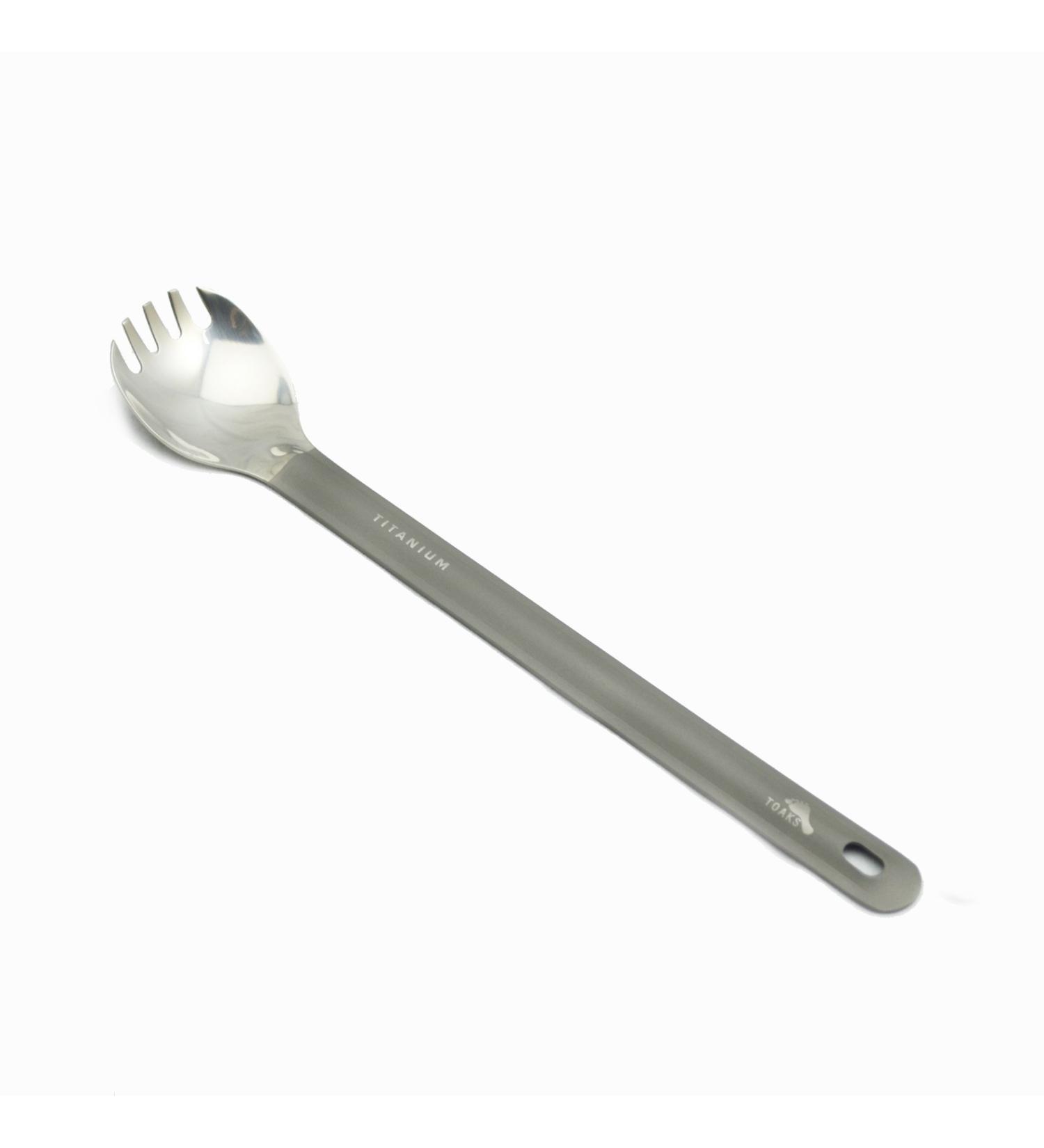 TOAKS Titanium Long Handle Spork with Polished Bowl - Lightweight and Durable - Buy Online on GoSupps.com
