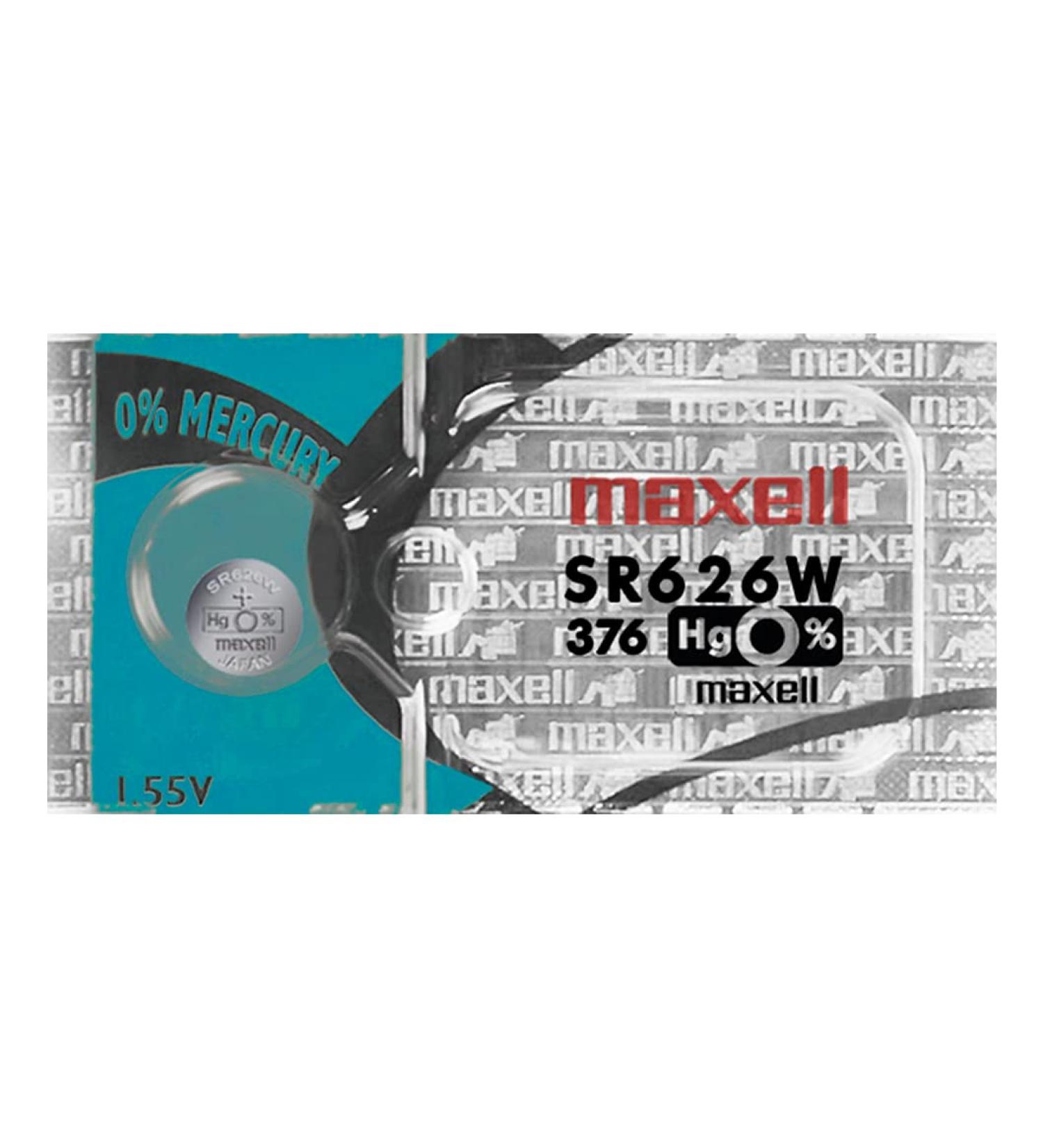 Maxell WC376 SR626W 376 Silver Oxide Watch Battery (1 Battery)
