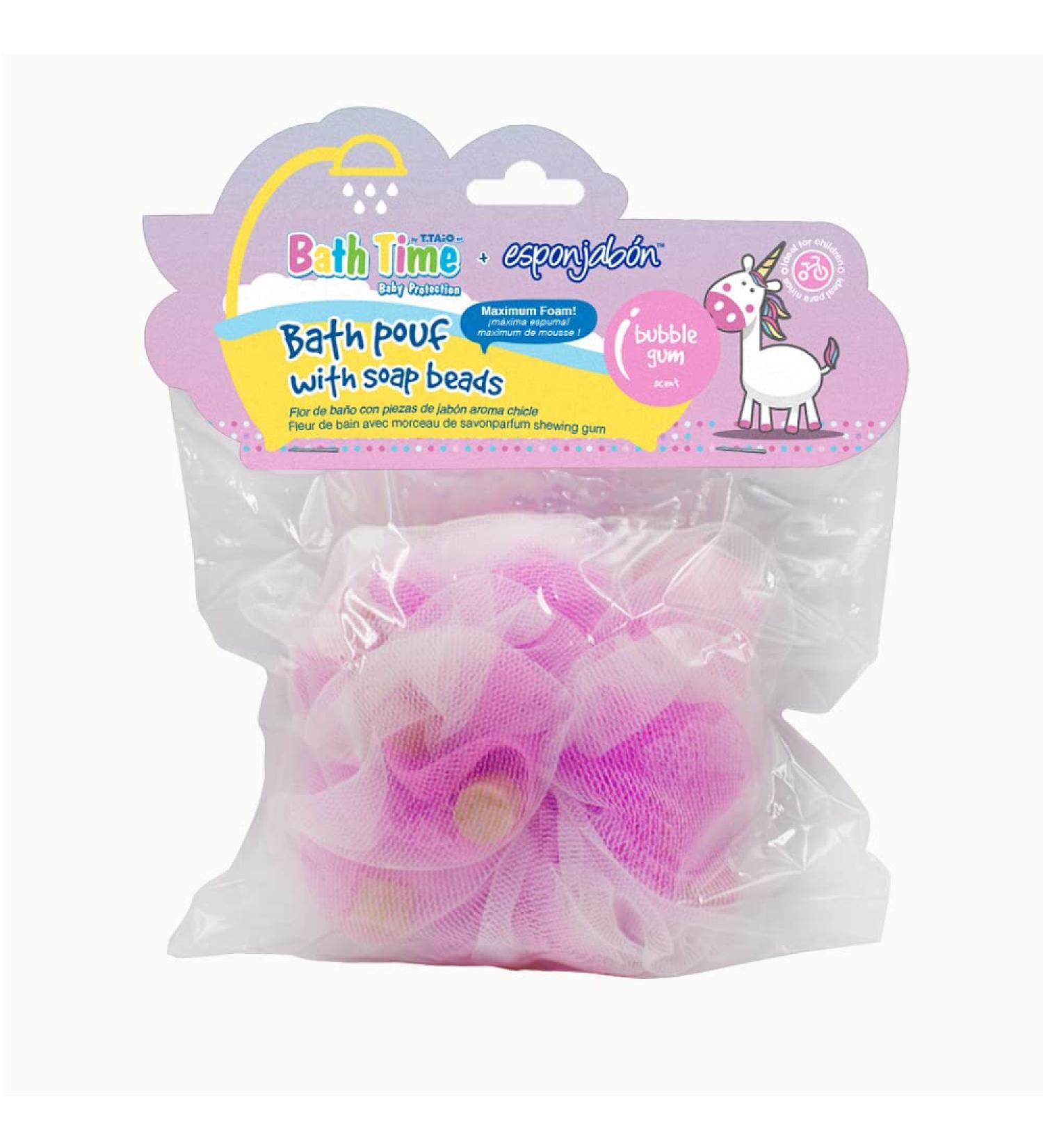 T.Taio Esponjabon Loofah Luffa Loufa Body Wash Ball Shower Bath Puff Soap Sponge  Bubblegum Scented Mesh Pouf Shower Bath Puff Soap Sponge for Kids Boys and Girls - Buy Online on GoSupps.com