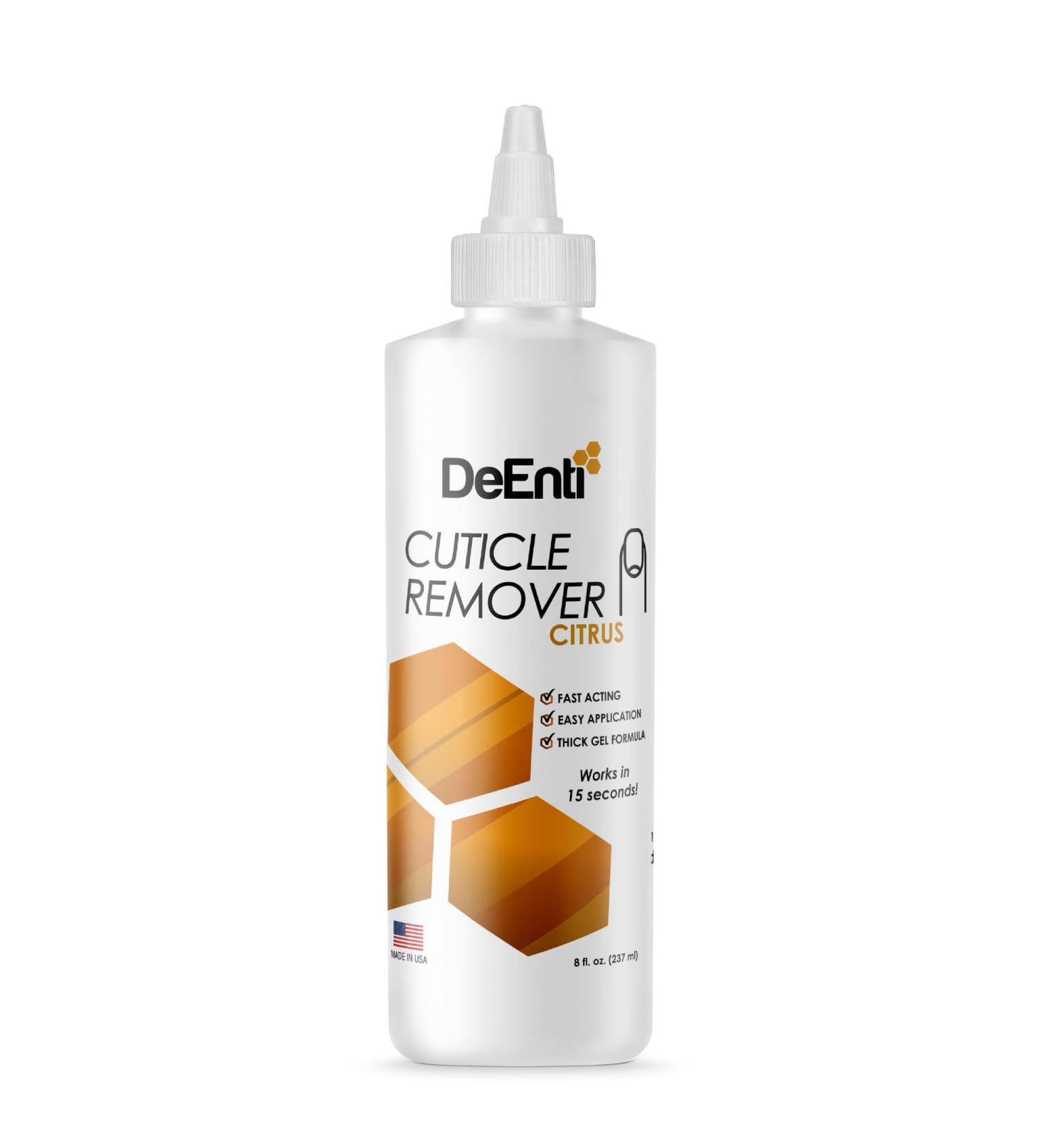 DeEnti Instant Cuticle Remover Gel - 15-Second Professional Cuticle Softener | 8oz for Hand Foot & Nail Care - Salon Quality Citrus Manicure & Pedicure Supplies - Buy Online on GoSupps.com