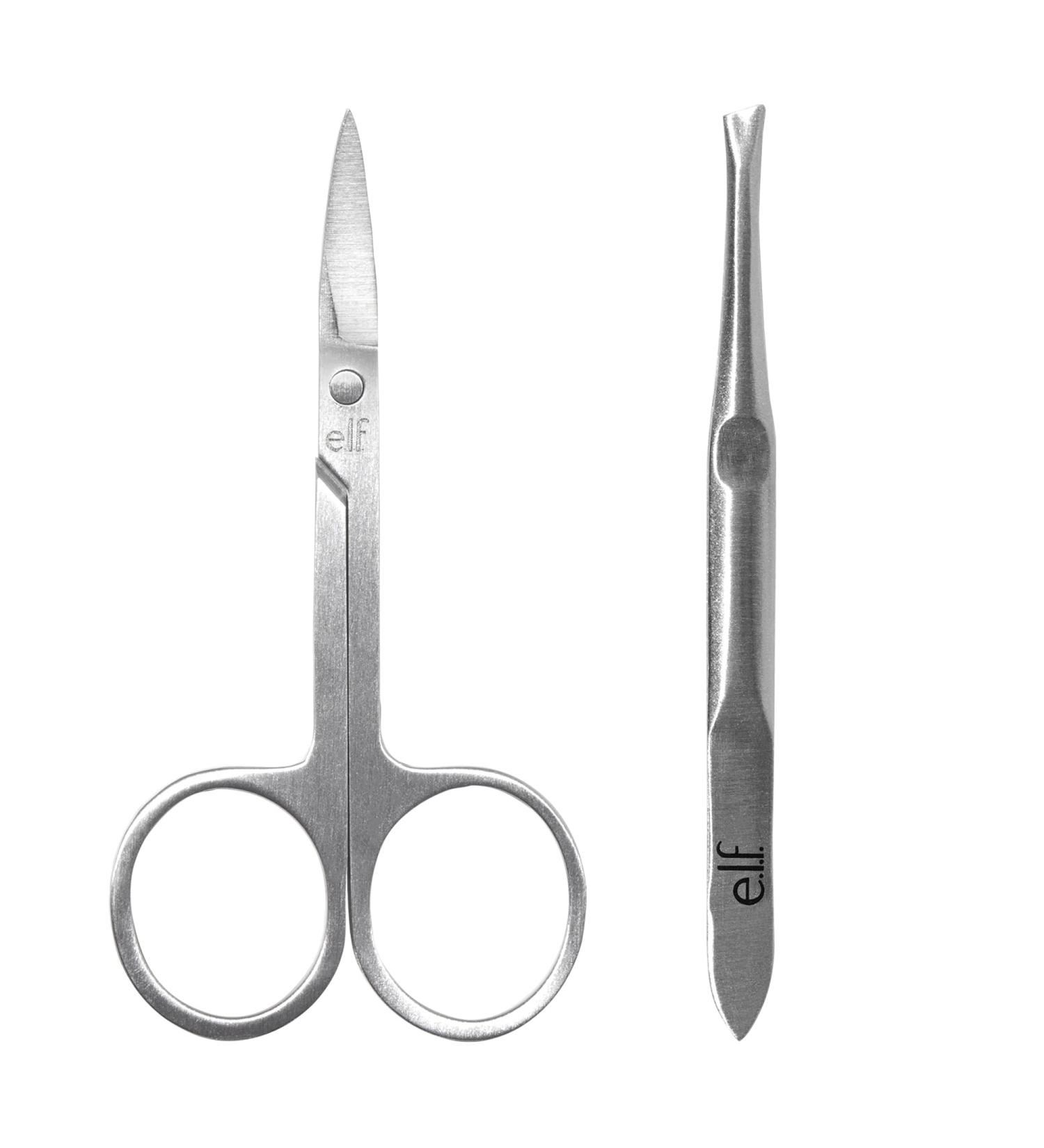 e.l.f. On Point Brow Kit: Pro-Quality Scissors & Tweezers for Precise Shaping - Vegan & Cruelty-Free - Buy Online on GoSupps.com