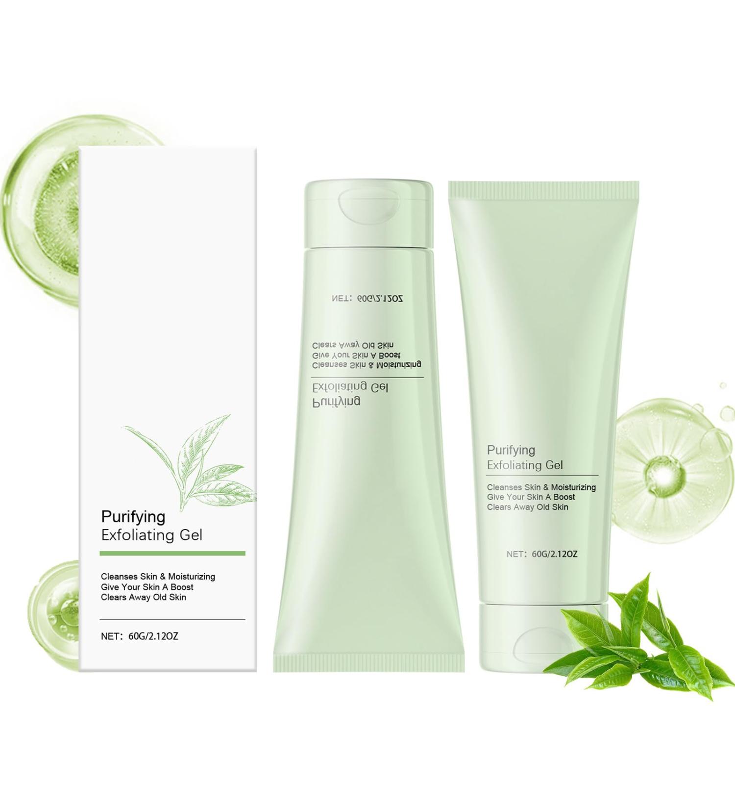 2 Pieces Cleansing Exfoliating Gel Exfoliating Moisturizing Cream Dead Skin Removal Shrinks Pores Gentle Relief for Face and Body Ideal Exfoliator Gel for All Skin Types - Buy Online on GoSupps.com