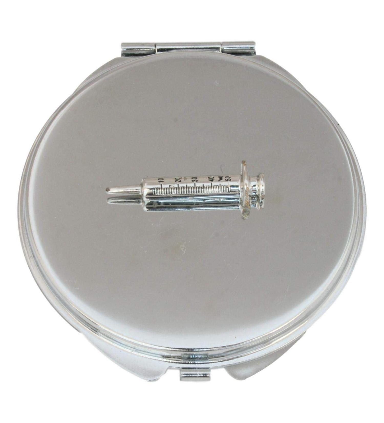 Syringe Compact Mirror Handbag Gift With Free Engraving 517 - Buy Online on GoSupps.com