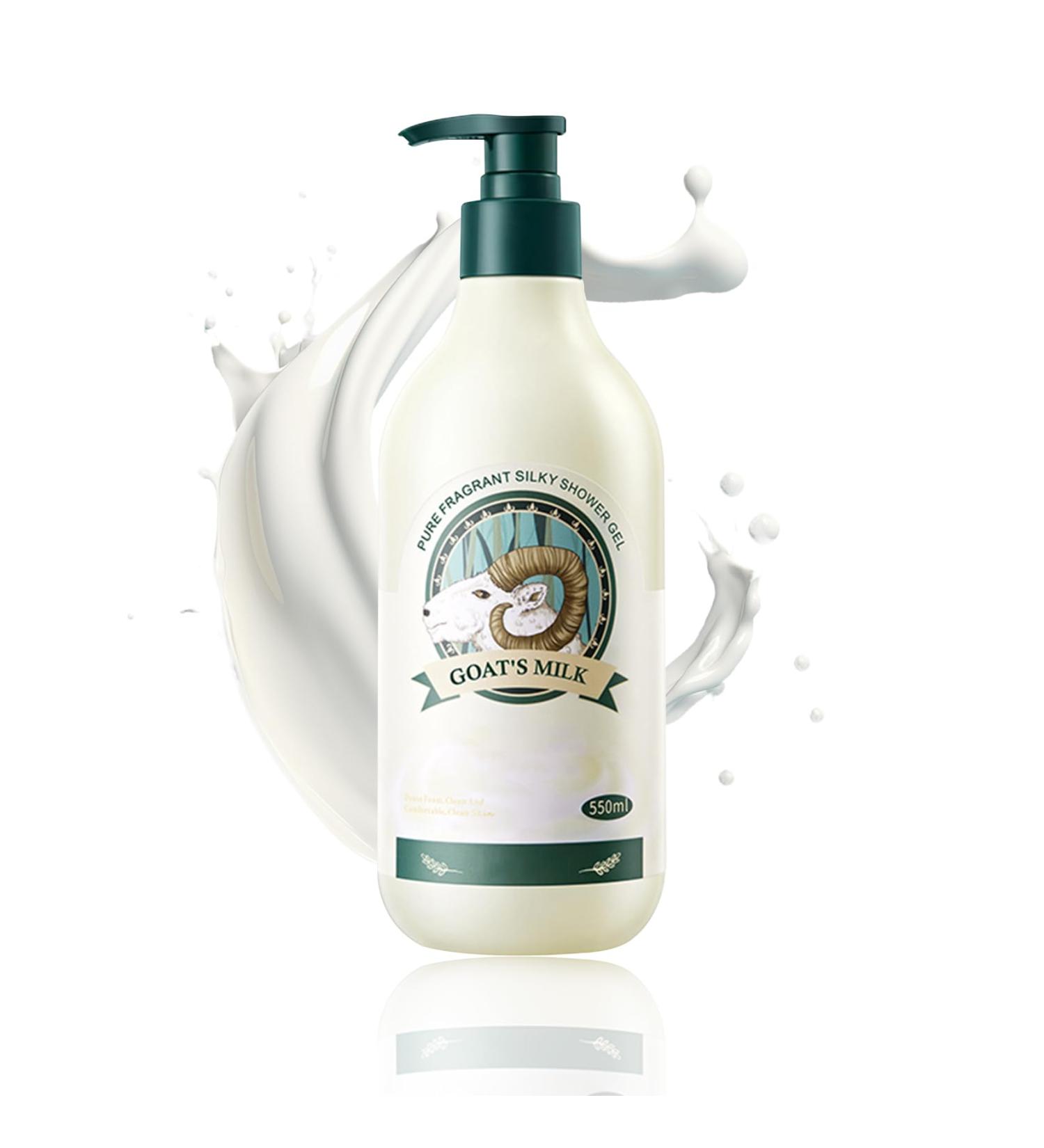 LJYBoBin Goat Milk Body Wash Foaming Bath with Fresh Goat Milk Gentle Moisturizing Body Lotion Refreshing Smooth Liquid SKin Cleanser for All Skin Types 19.35 Fl Oz - Buy Online on GoSupps.com