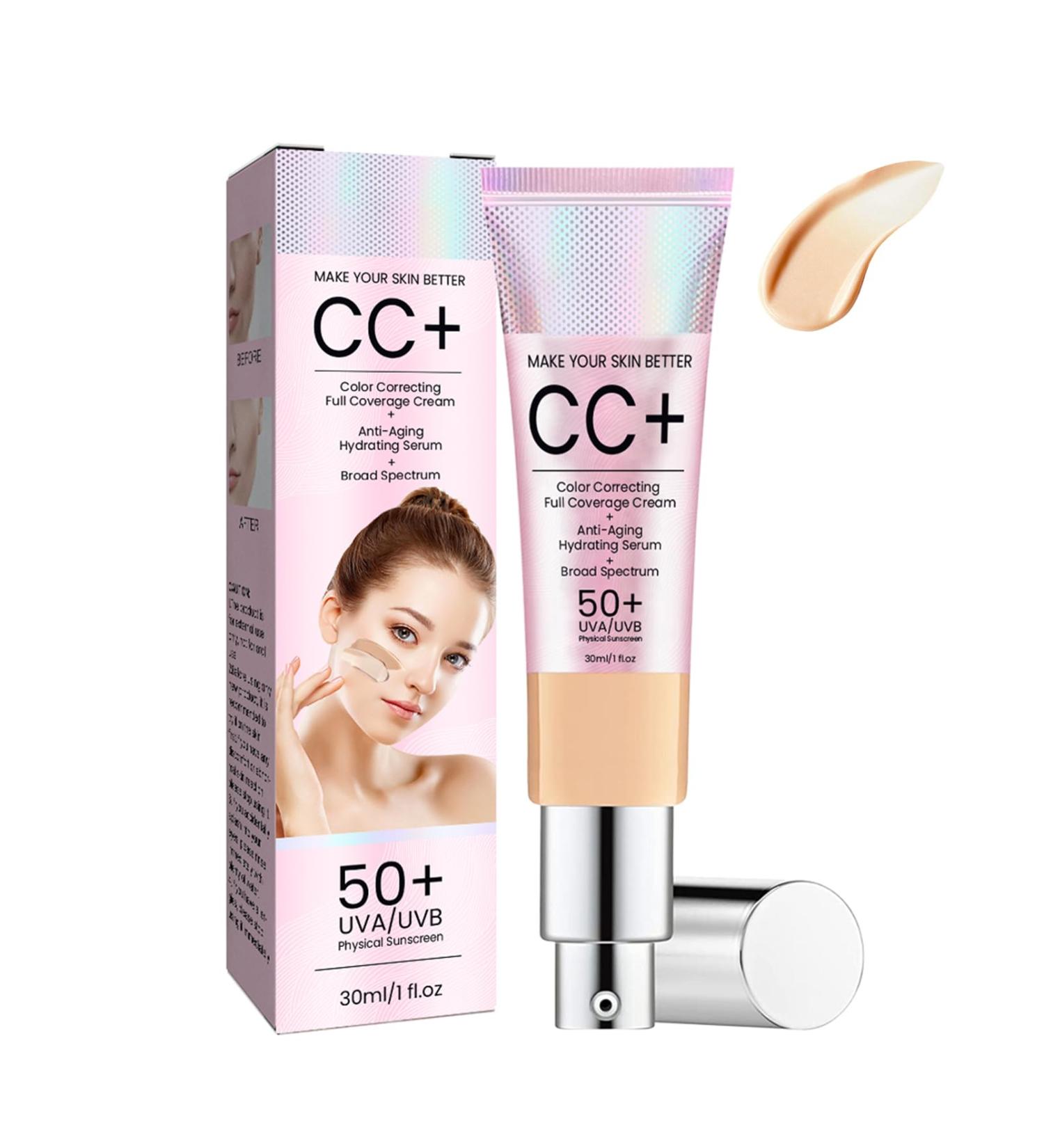 CC Cream Color Correcting BB Cream 2025 cr me hydratante et durable avec UVA/UVB 50+ hydratant et couvrant compl tement imperm able et durable anti-cernes Sunscreen moyen 30 ml (Lot de 1) - Buy Online on GoSupps.com