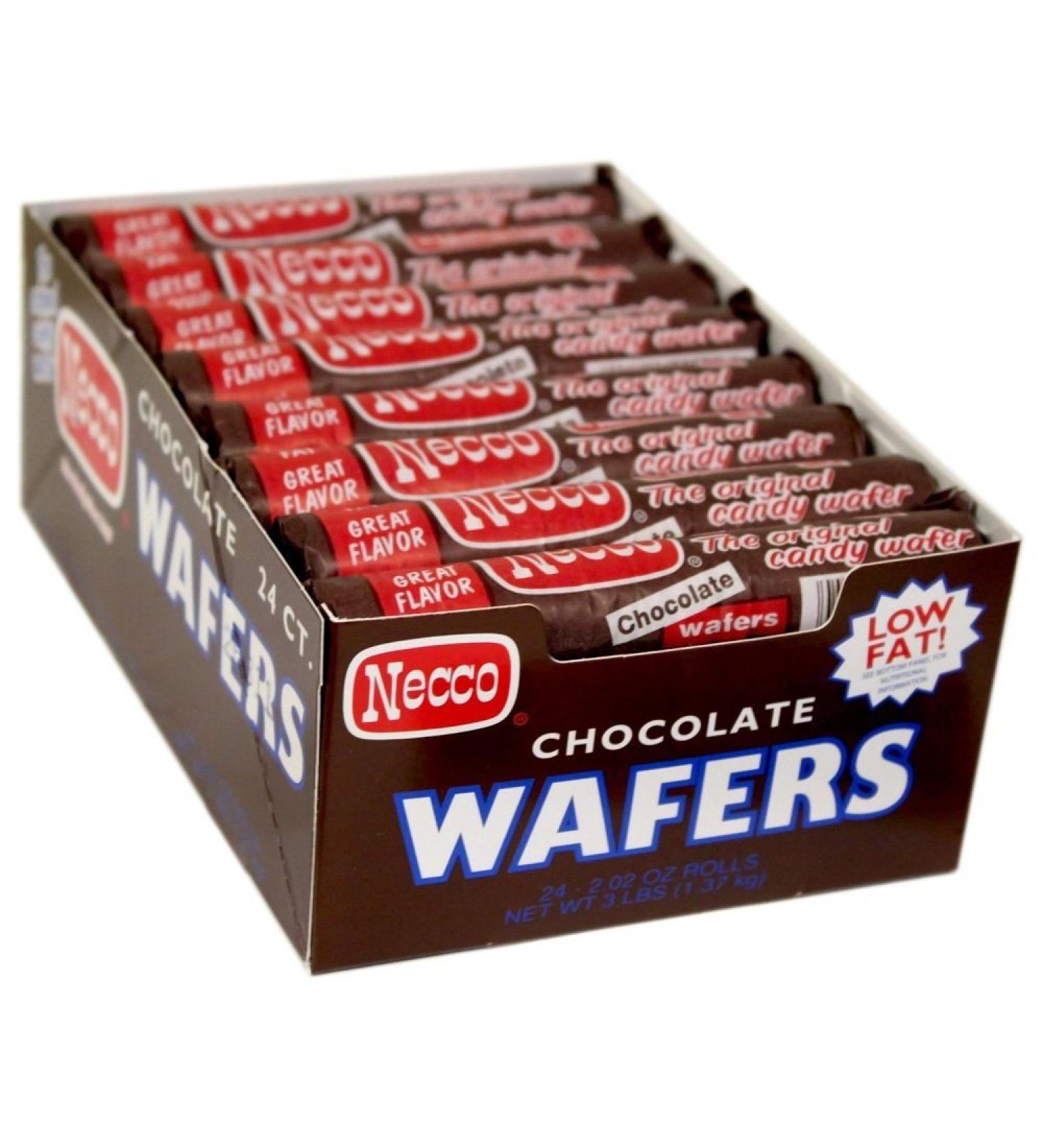 Necco Chocolate Wafers Pack of 24 Rolls