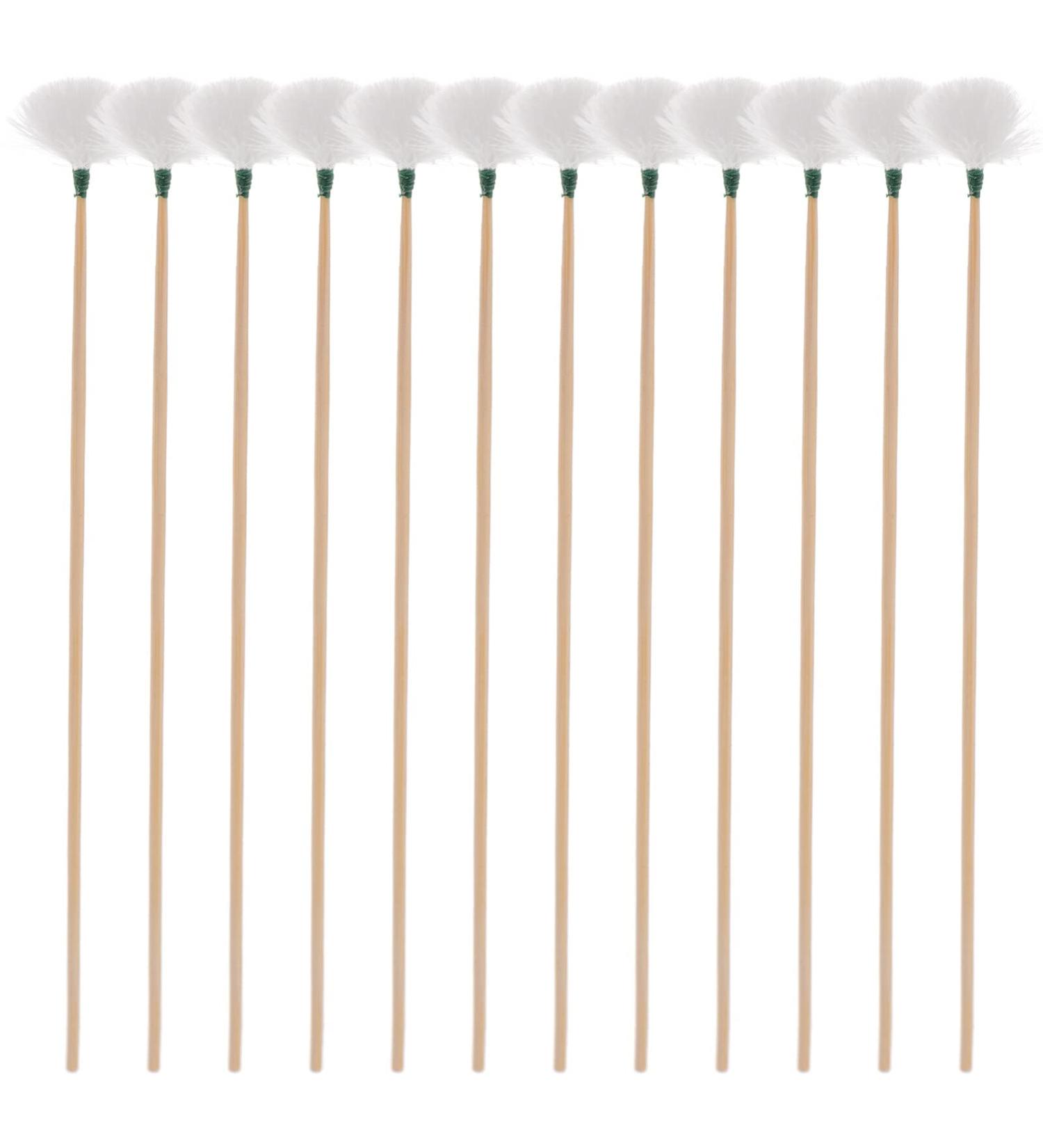 Bamboo Ear Cleaner Set - 12pcs Goose Feathered Wood Ear Picks for Gentle Ear Cleaning and Earwax Removal - Buy Online on GoSupps.com