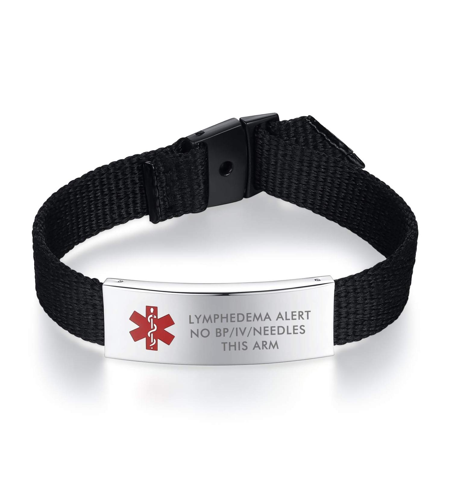 Buy MNMOOM Medical Alert Bracelets for Men & Women - Adjustable Canvas Sports Bracelets - Safe & Stylish - International Shipping Available - Buy Online on GoSupps.com