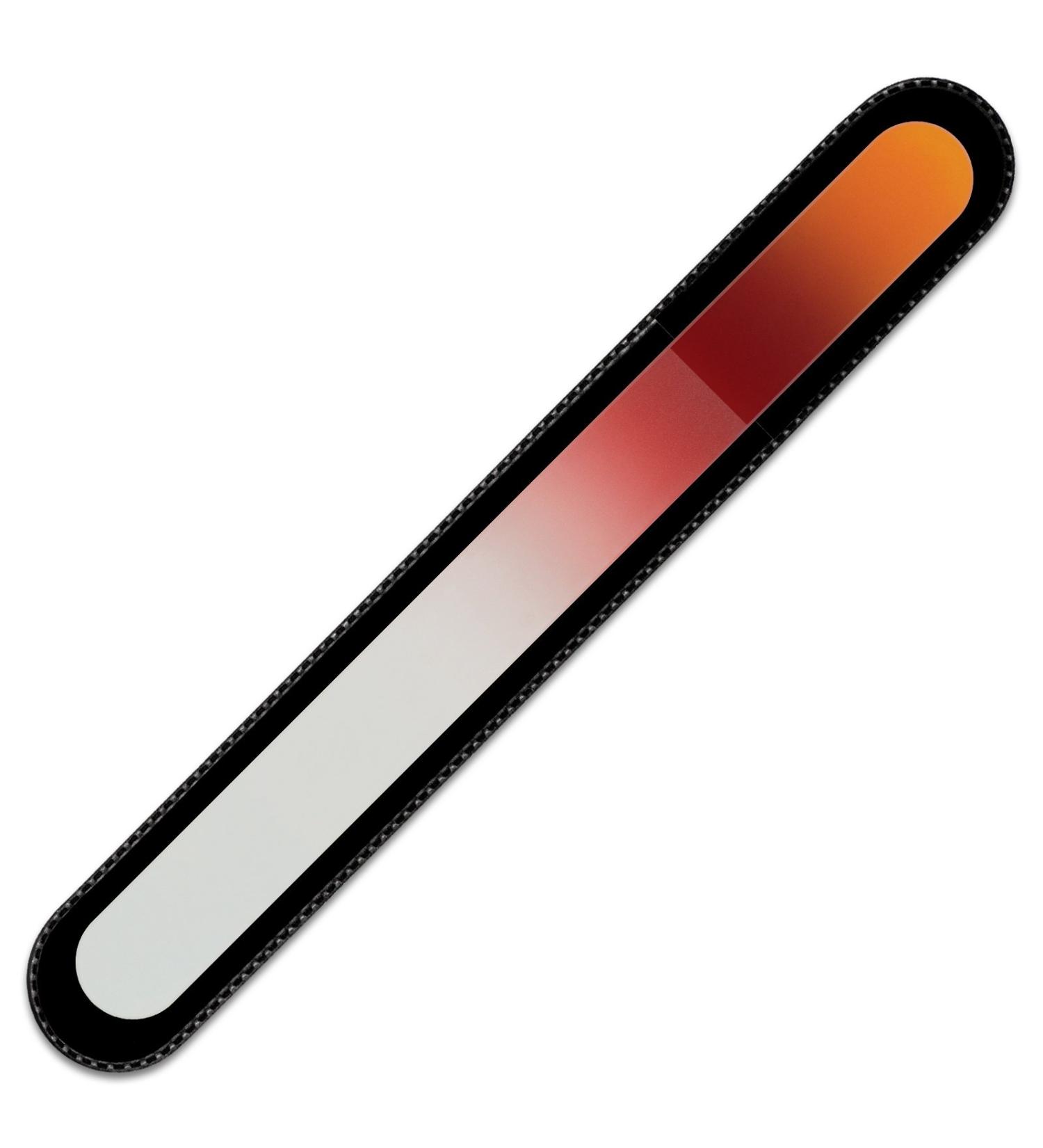 Mont Bleu Large Colour Crystal Nail File in Black Pouch - Genuine Czech Tempered Glass - Handmade in Czech Republic 1 piece Blood Orange - Buy Online on GoSupps.com