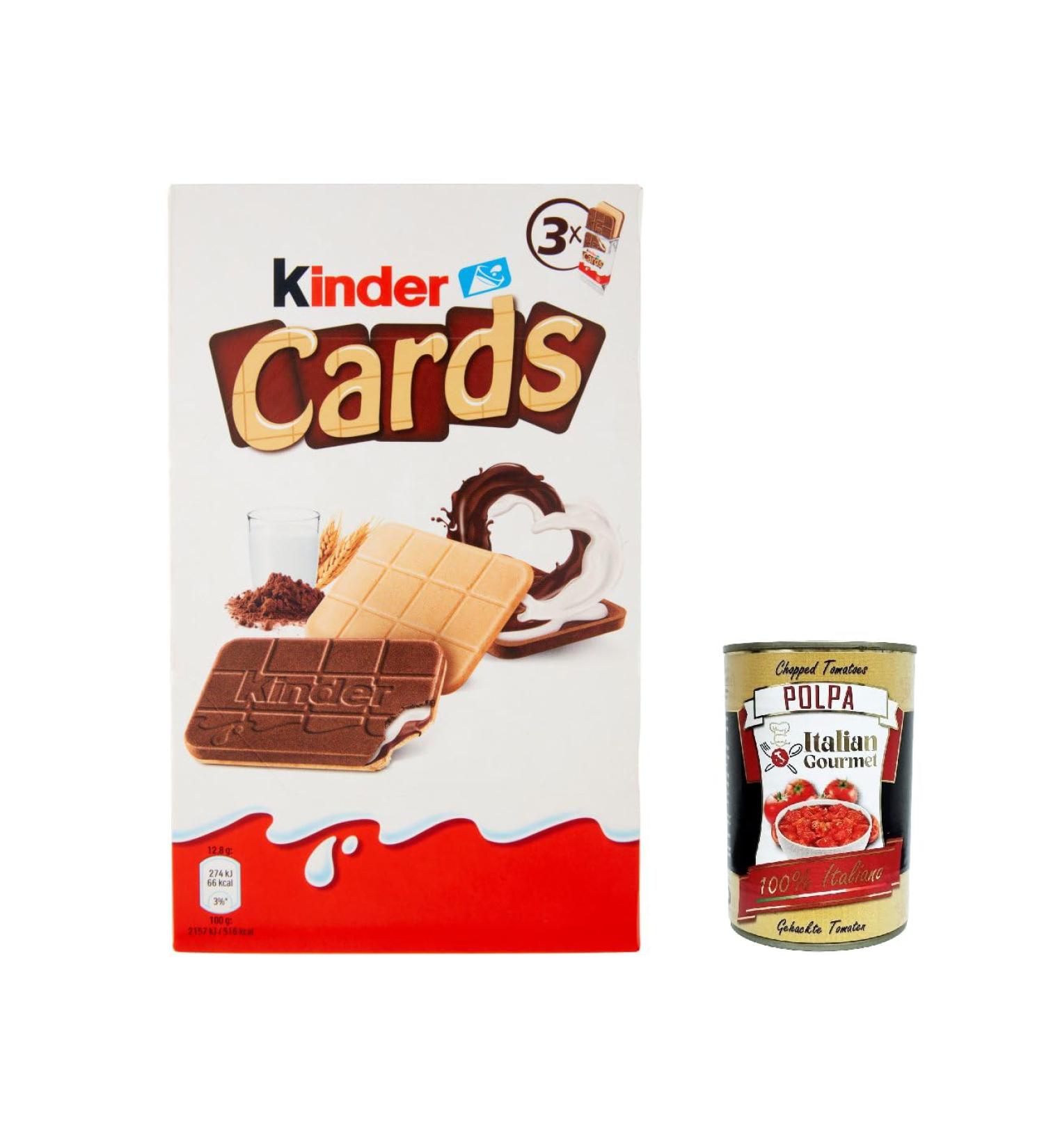  Italian Gourmet E.R. 24 x Kids Waffle Cards with Chocolate Bar 3 Embossed Biscuits 77g + Italian Gourmet Polpa 400g - Buy Online on GoSupps.com