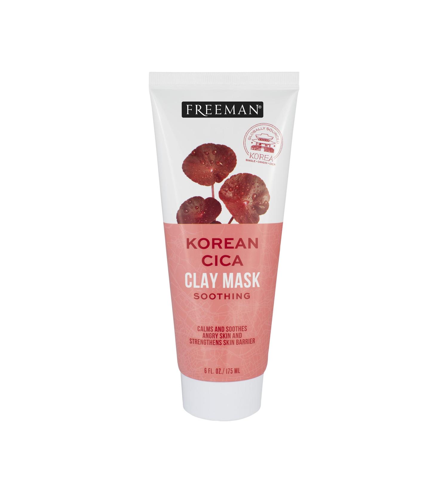 Freeman Exotic Blends Korean Cica Clay Face Mask - Acne Relief Skin Calming All Skin Types 6 fl. oz | Clean Skincare - Buy Online on GoSupps.com