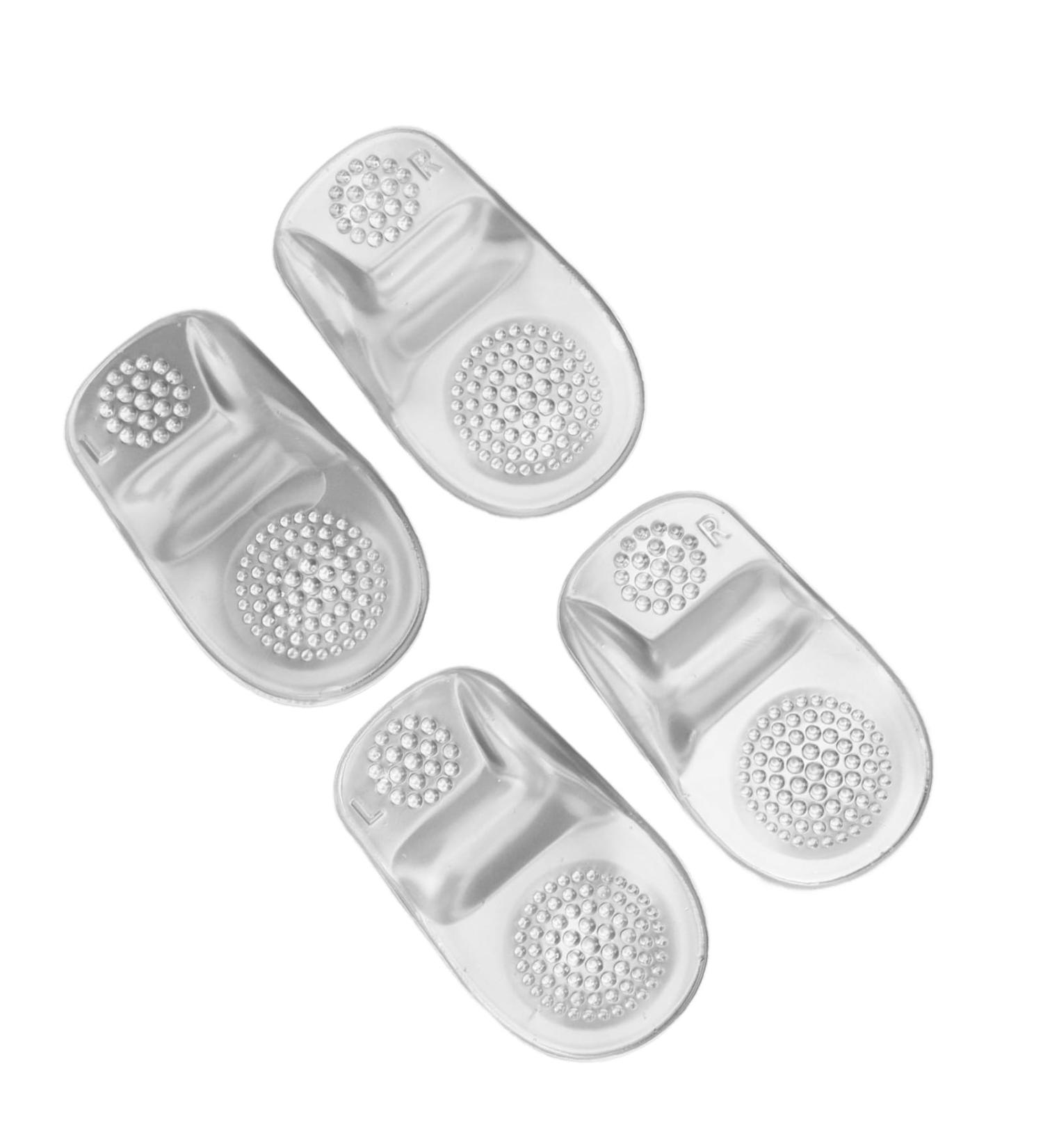 Buy Gel Heel Pad - 2 Pairs Transparent Self-Adhesive Heel Inserts for Fasciitis Relief | Unisex Massaging Foot Support - Buy Online on GoSupps.com