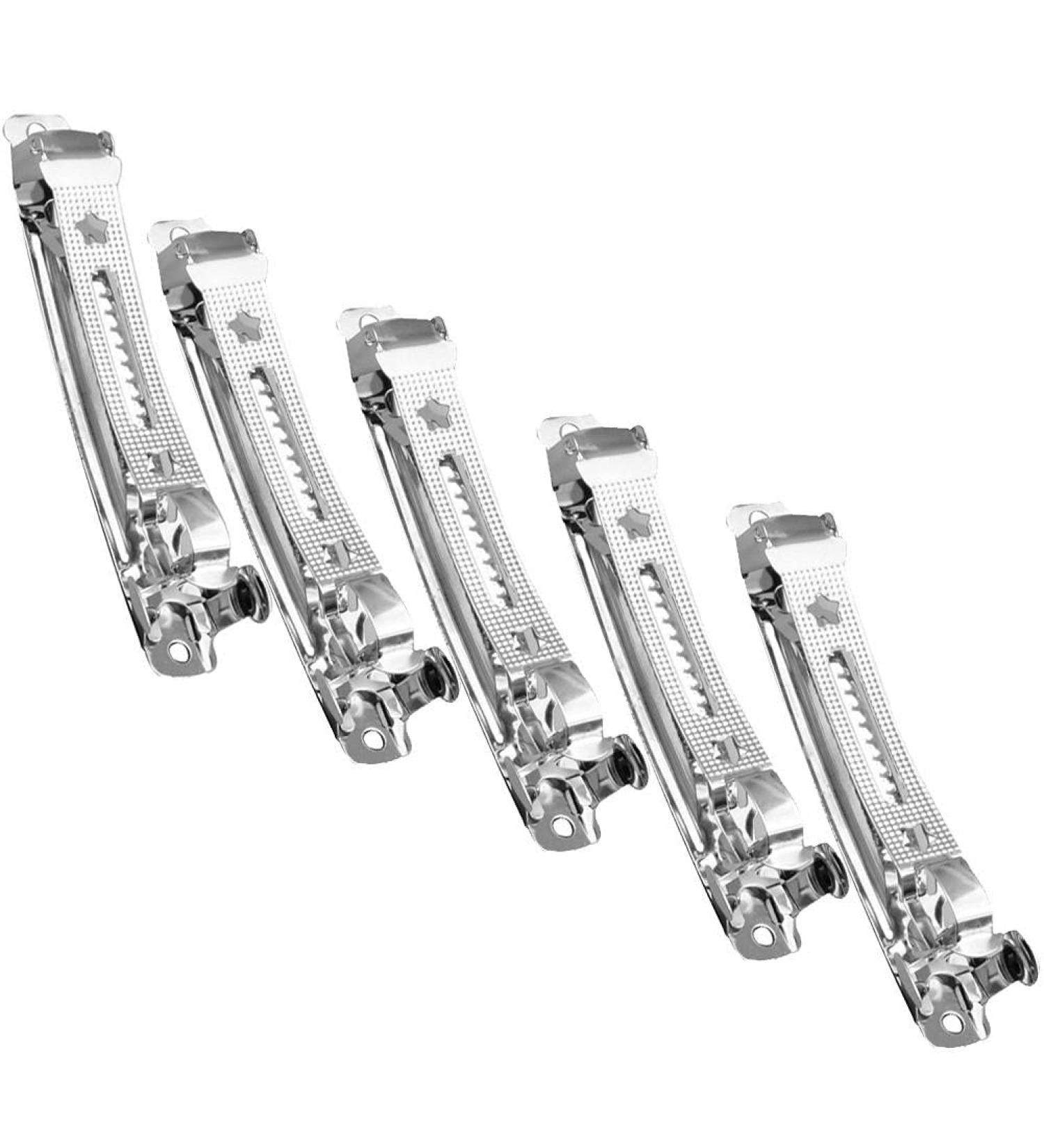 5Pcs Metal Barrette Automatic Spring Hair Clips - French Hair Clips for DIY Craft | International Shipping Available - Buy Online on GoSupps.com