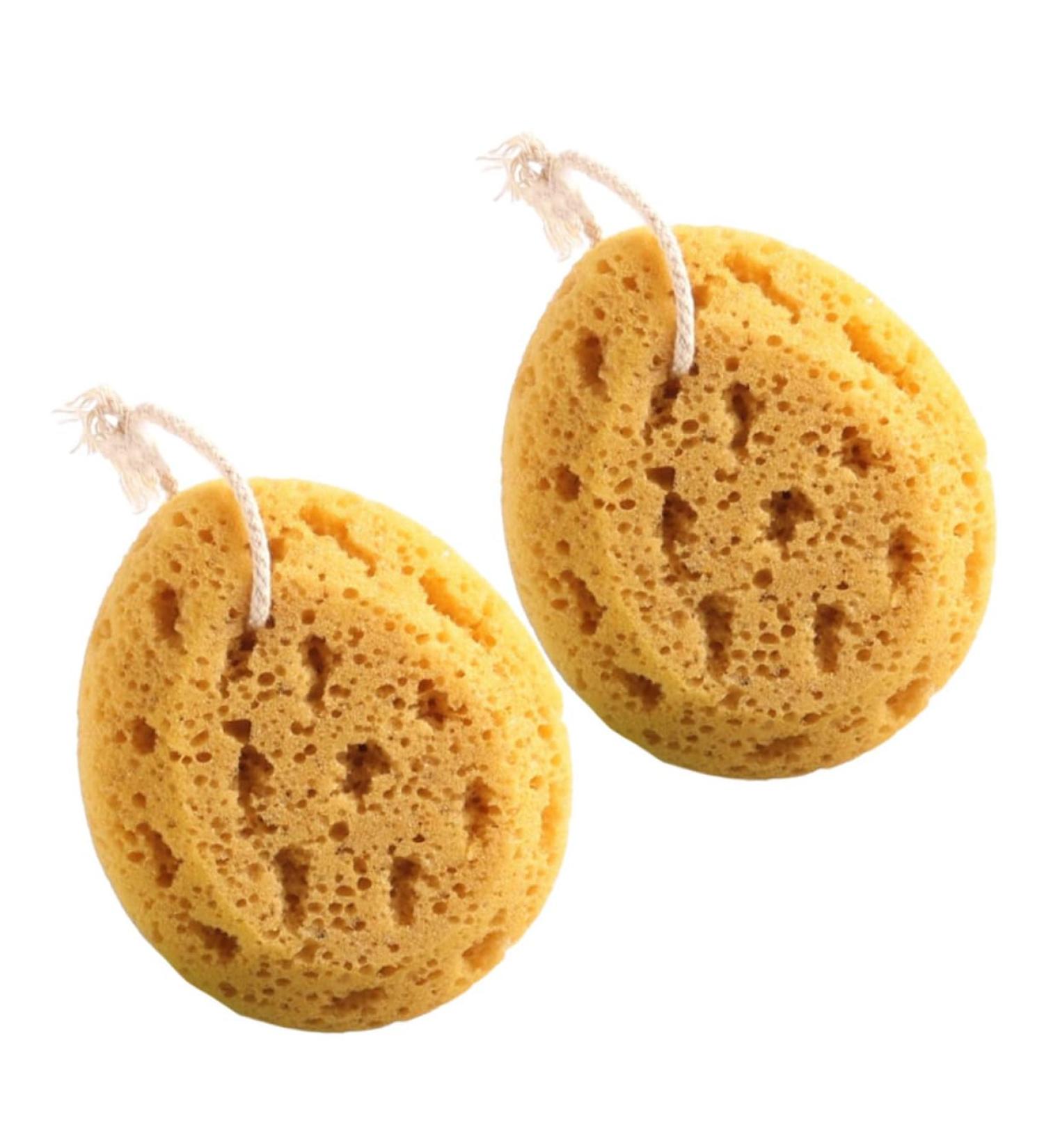 2pcs Exfoliating Bath Sponge Set | Back Scrubber & Body Wash Accessories | Ideal for Shower & Skin Cleaning - Buy Online on GoSupps.com