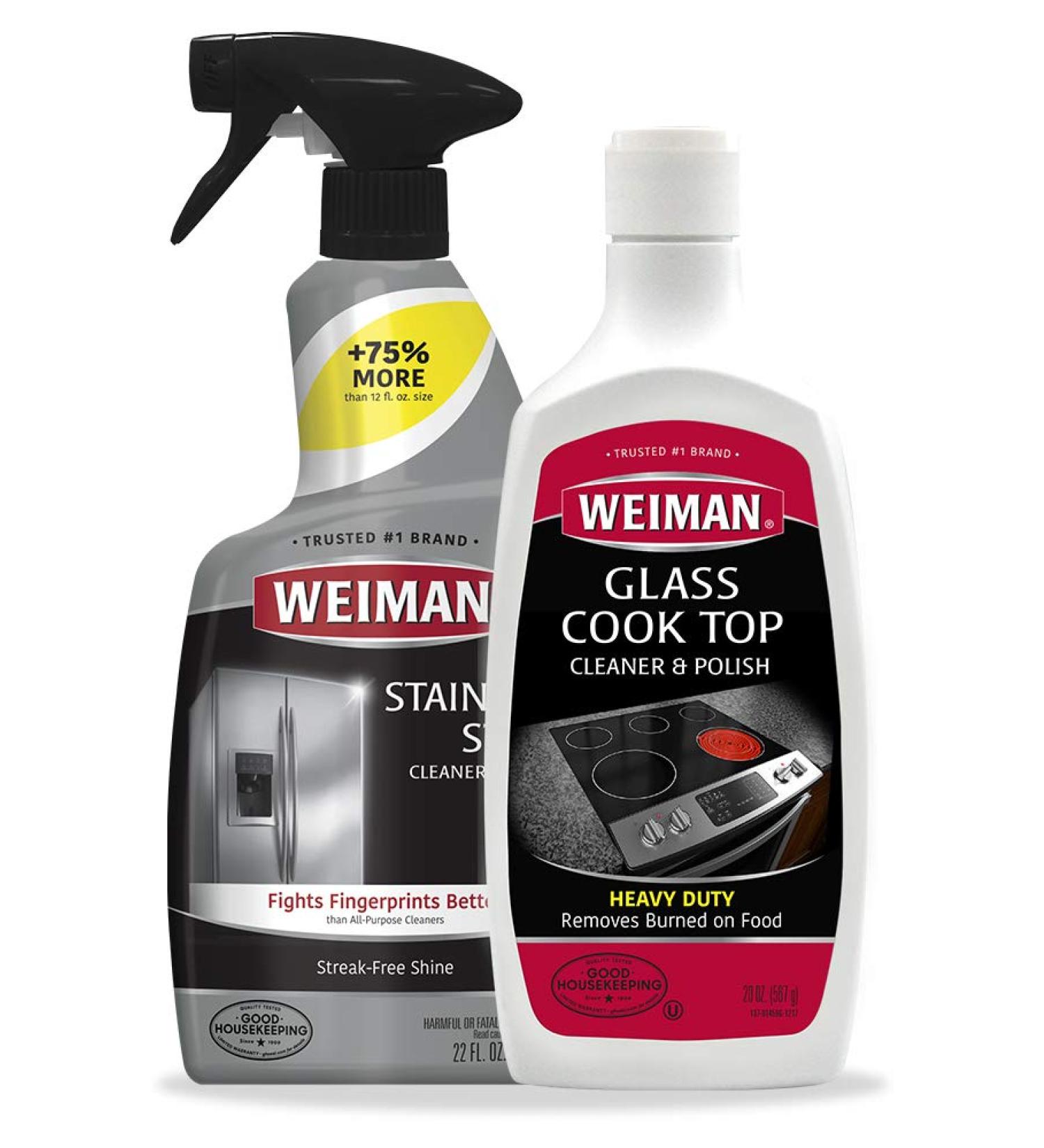 Weiman Stainless Steel Cleaner & Cooktop Polish - Appliance Kitchen Cleaning Kit - Buy Online on GoSupps.com