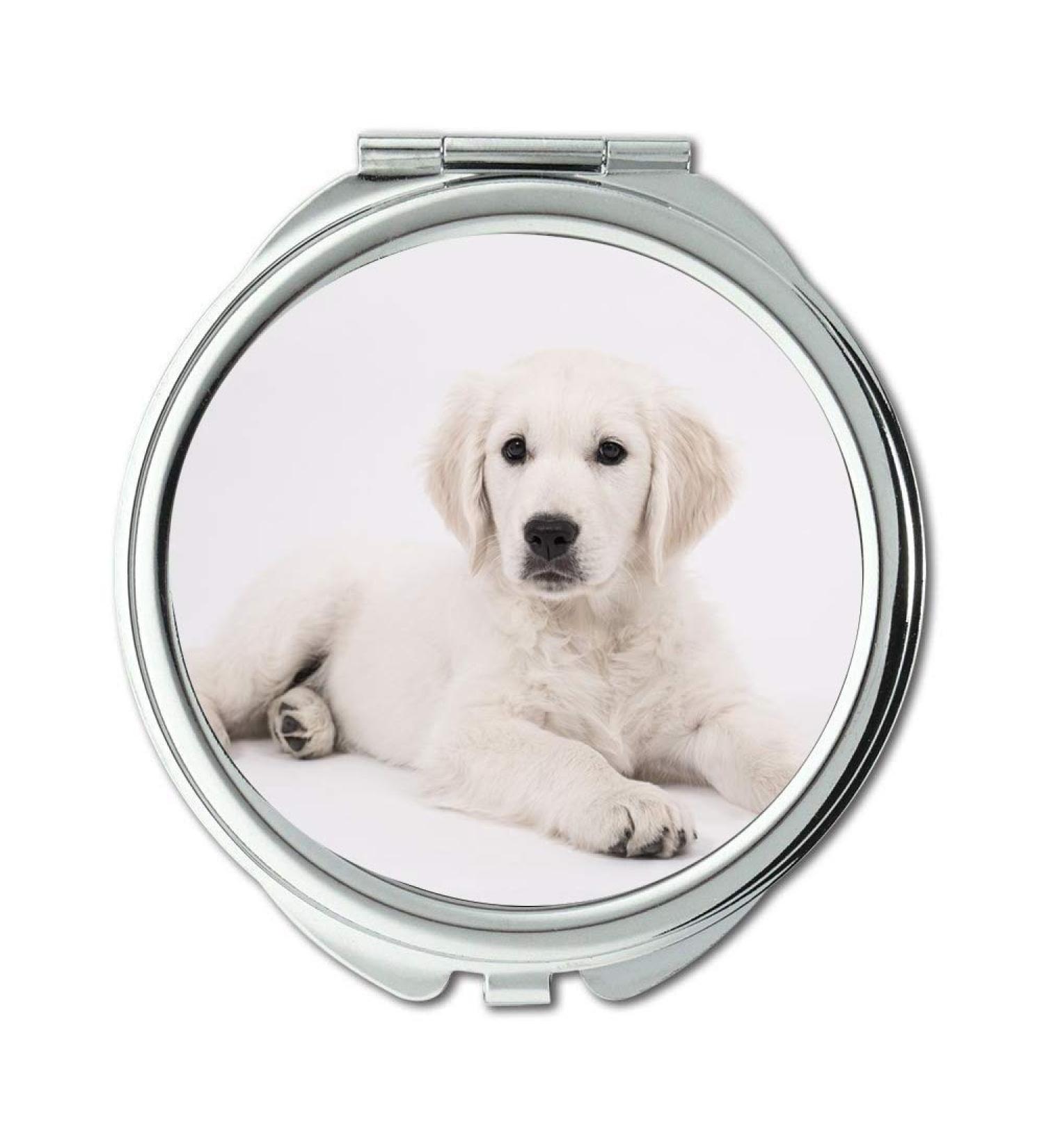 Mirror makeup mirror Dog Golden Retriever Puppy Purebred Dog Cute Pet pocket mirror portable mirror - Buy Online on GoSupps.com