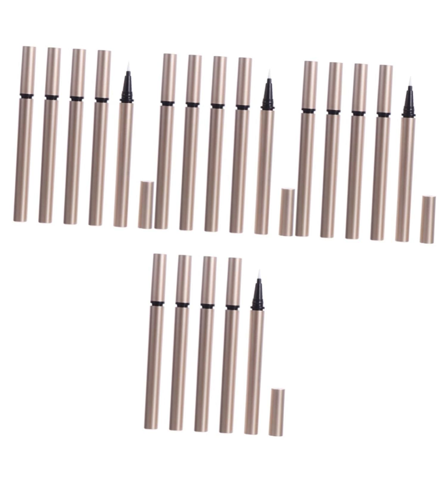Healvian 20 Pcs Eyeliner Empty Pipe Eyeliner Tube Empty Eyelash Tube Empty Nail Oil Pen Plastic 1 count (Pack of 1) Goldenx4pcs - Buy Online on GoSupps.com