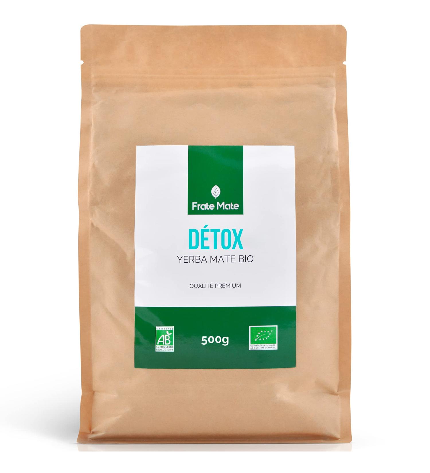 Yerba Mate Organic Detox Mate 500G | The Detox or Slimming Herbal Tea | Fat Burning Effect | Little Bitterness | Ideal for Hy - Buy Online on GoSupps.com