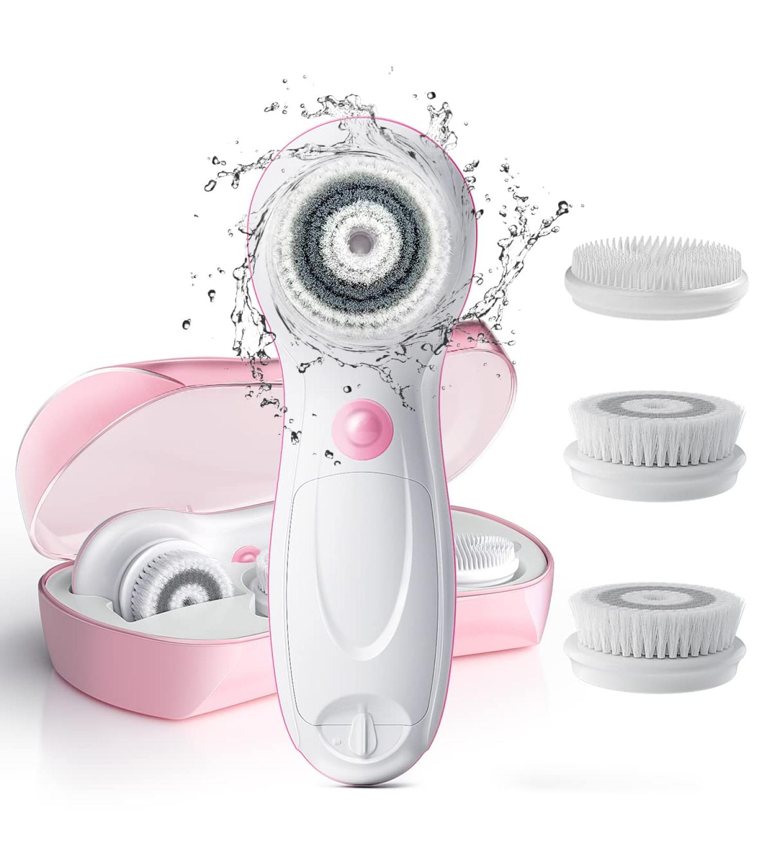 TOUCHBeauty Facial Cleansing & Exfoliator Brush Set - 3 Professional Brush Heads, Dual Speed, Waterproof - Ideal for Oil, Sensitive & Combination Skin - With Travel Case - Buy Online on GoSupps.com