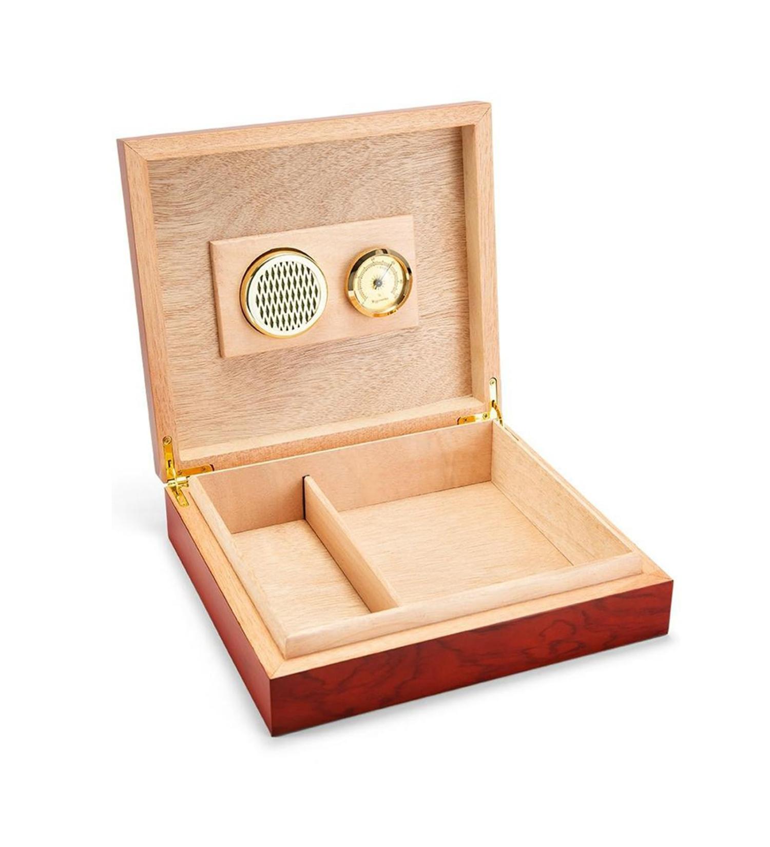 Cigar Boxs Humidors Cigar Humidor Case with Humidifier Hygrameter Hold 35 Cigars Cigar Case Humidor Case Cigar Box with Divider Ideal for Men Cigar Enthusiasts Red a - Buy Online on GoSupps.com