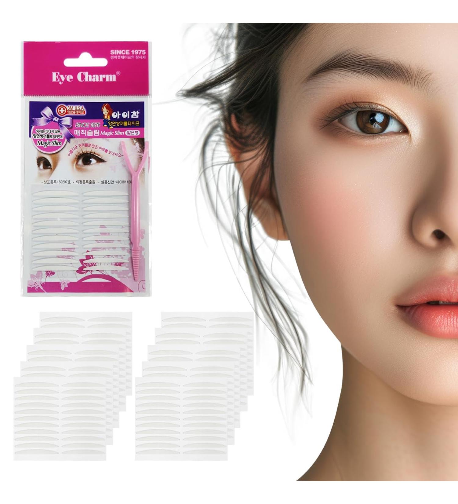 Eye Charm Double Eyelid Tape - Invisible Lifting Strips for Hooded Eyes | 220p Double-Sided 3mm Eyelid Lifter for Droopy Eyelids - Buy Online on GoSupps.com