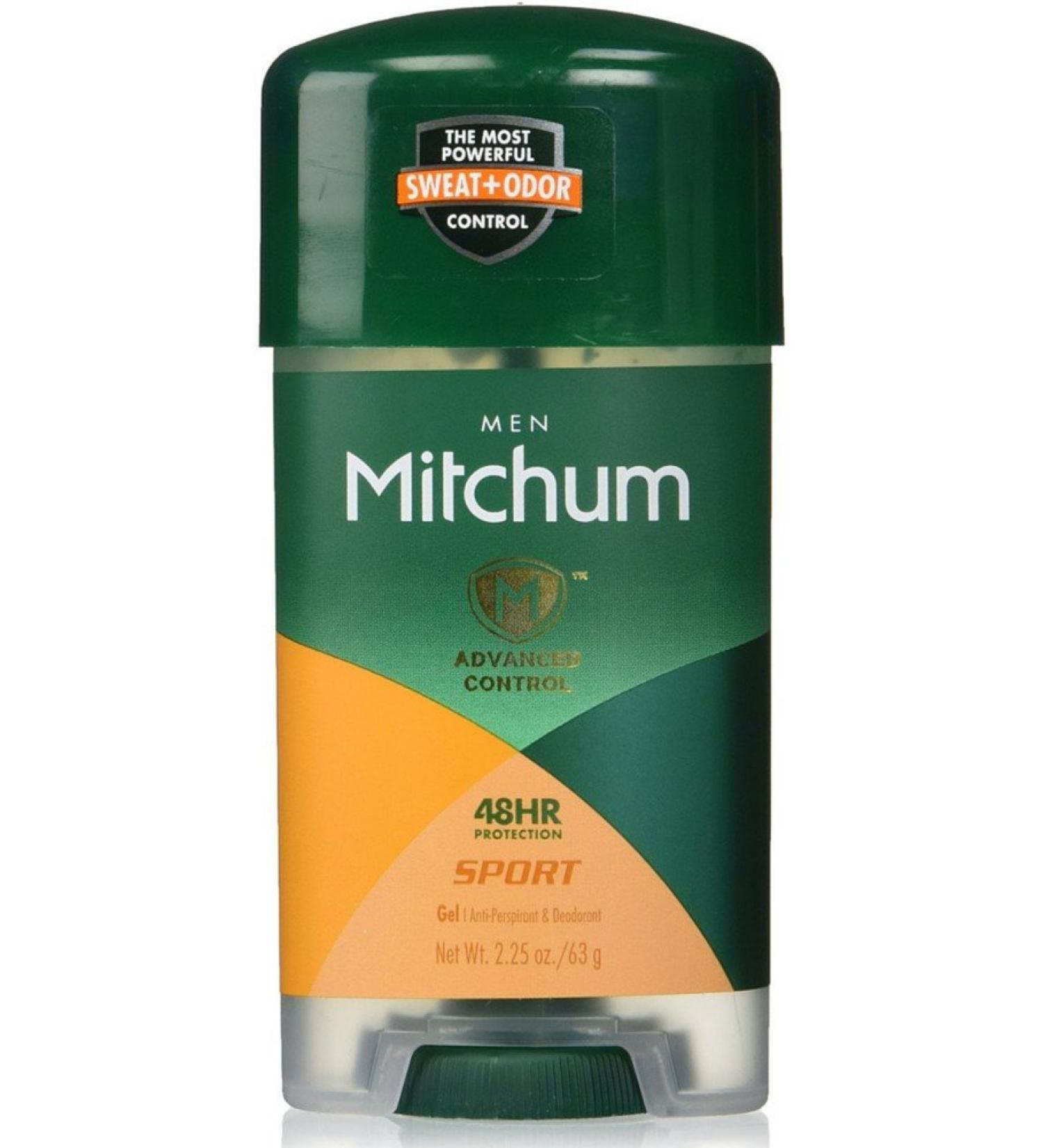 Mitchum Antiperspirant Deodorant Stick for Men Triple Odor Defense Gel 48 Hr Protection Dermatologist Tested Sport green 2.25 oz (pack of 2) Sport green