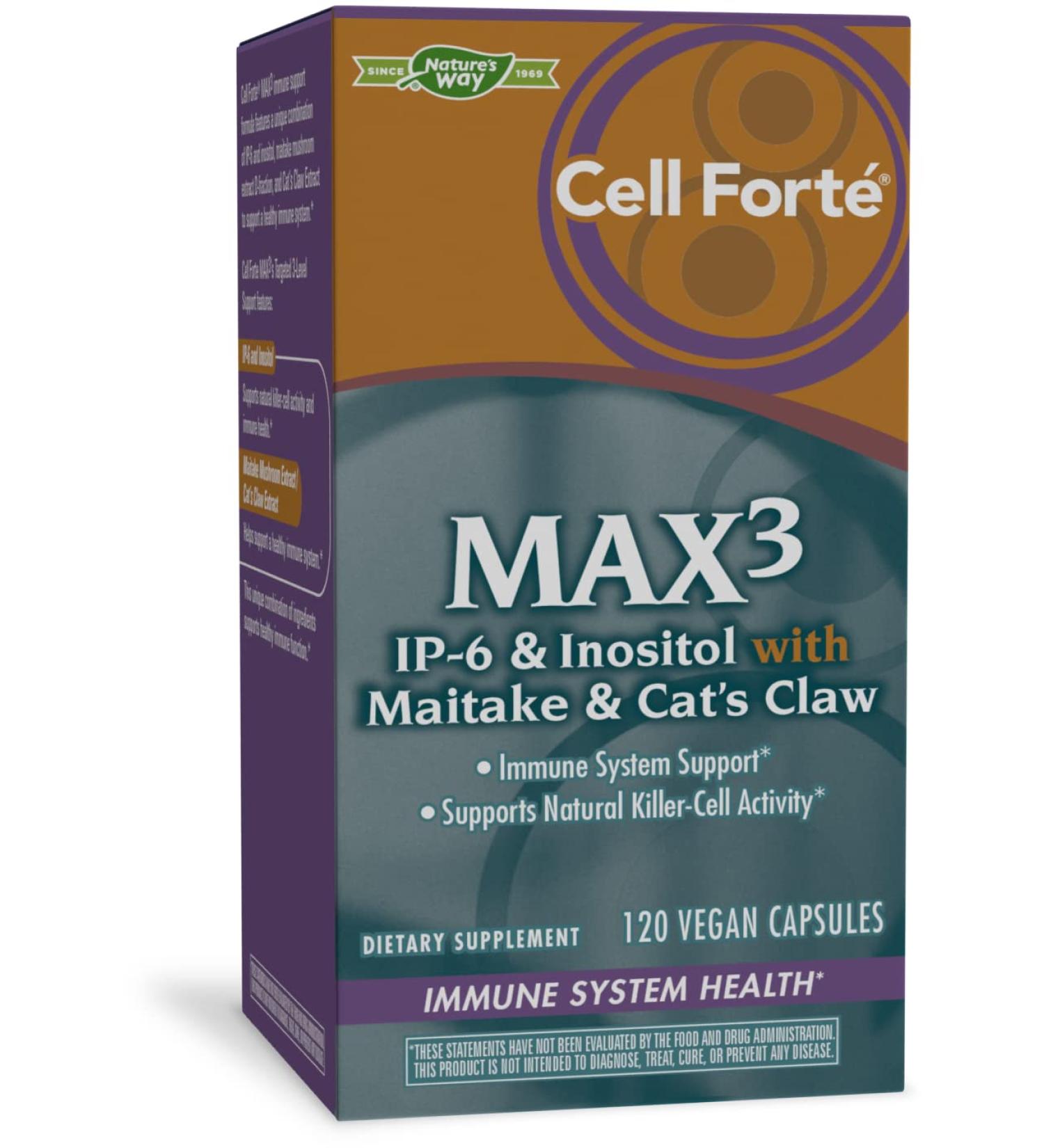 Nature's Way Cell Fort MAX3 IP-6 & Inositol with Maitake & Cat's Claw - 120 VCaps - Buy Online on GoSupps.com