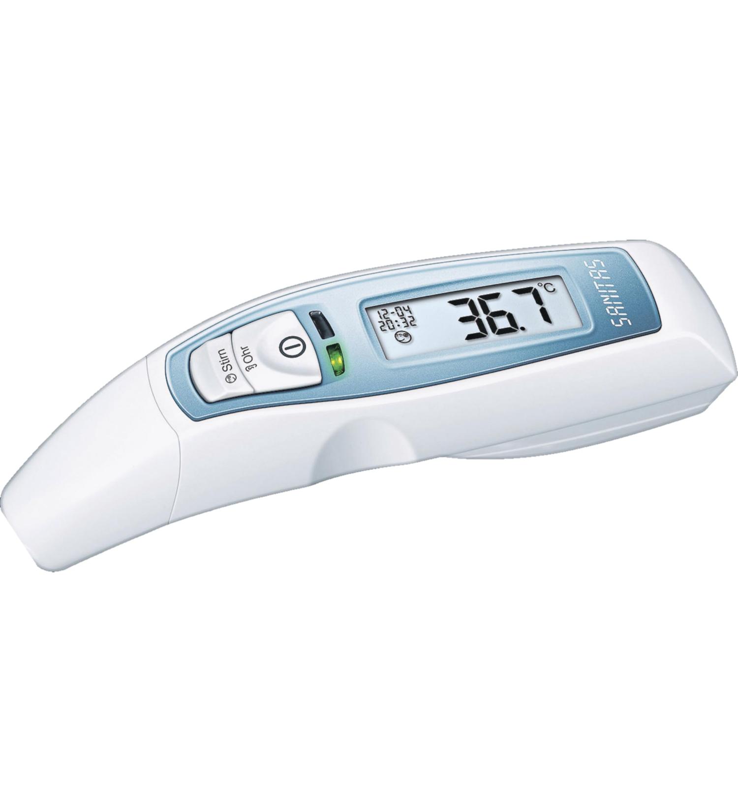 Sanitas 6-in-1 Multifunctional Thermometer SFT 65 | Digital Forehead & Ear Thermometer with Alarm Date & Time - Ship Worldwide! - Buy Online on GoSupps.com