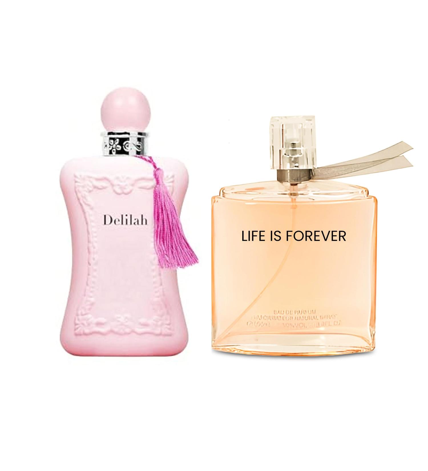Women's Delilah&Life is Forever Perfume Set Romantic Floral Scent Eau De Parfum Spray for Women 3.4 Fl Oz Each Bottle Daily Used Fragrance - Buy Online on GoSupps.com