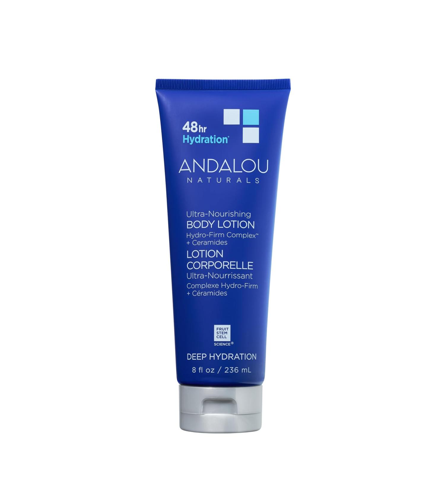 Andalou Naturals Deep Hydration Body Lotion | Ultra-Nourishing Skin Care with Hyaluronic Acid & Ceramides | 8 fl oz for Softer Glowing Skin - International Shipping Available - Buy Online on GoSupps.com