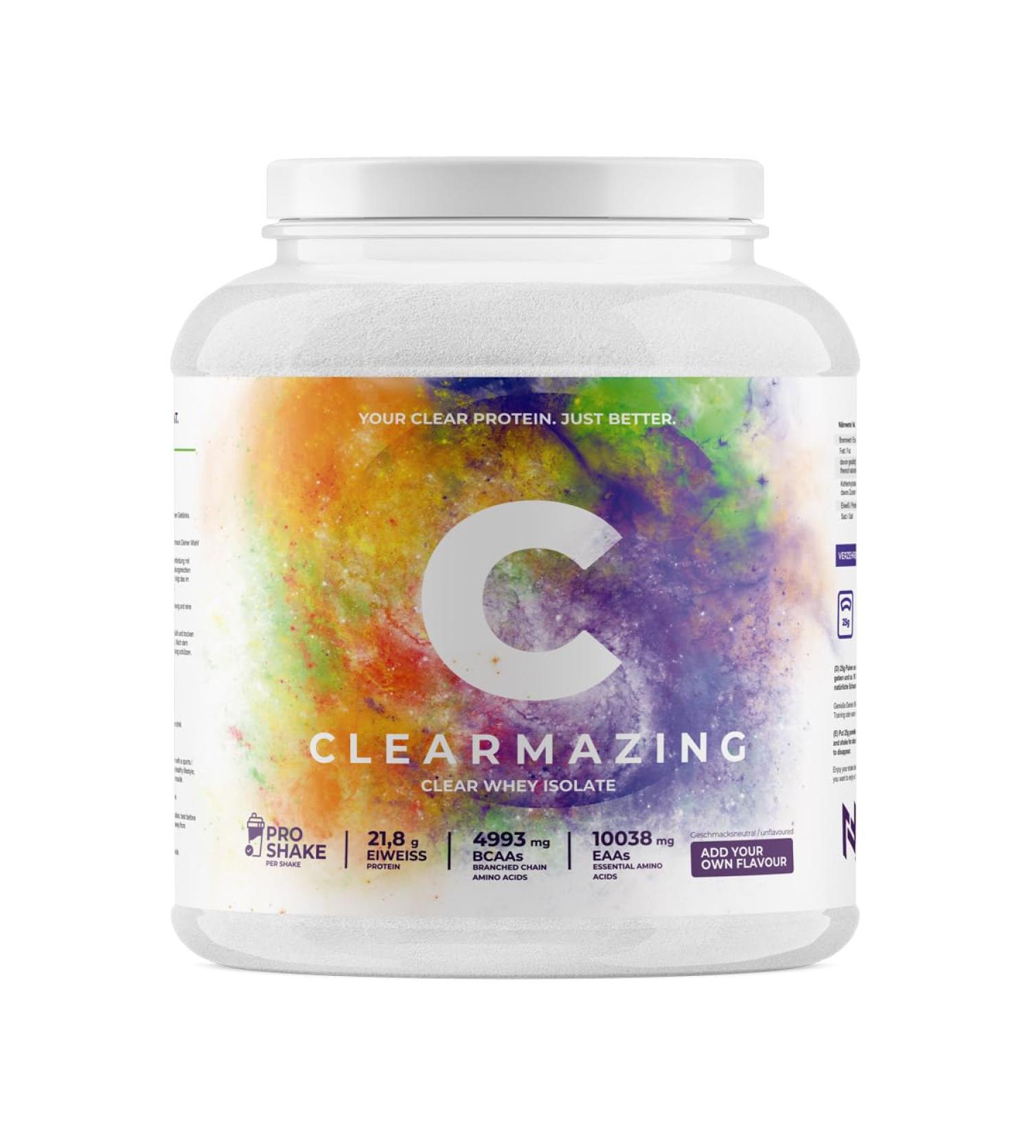 Clearmazing Clear Whey Isolate 1kg - 87% Protein Lactose-Free Tasteless No Sweeteners 40 Portions - International Shipping - Buy Online on GoSupps.com
