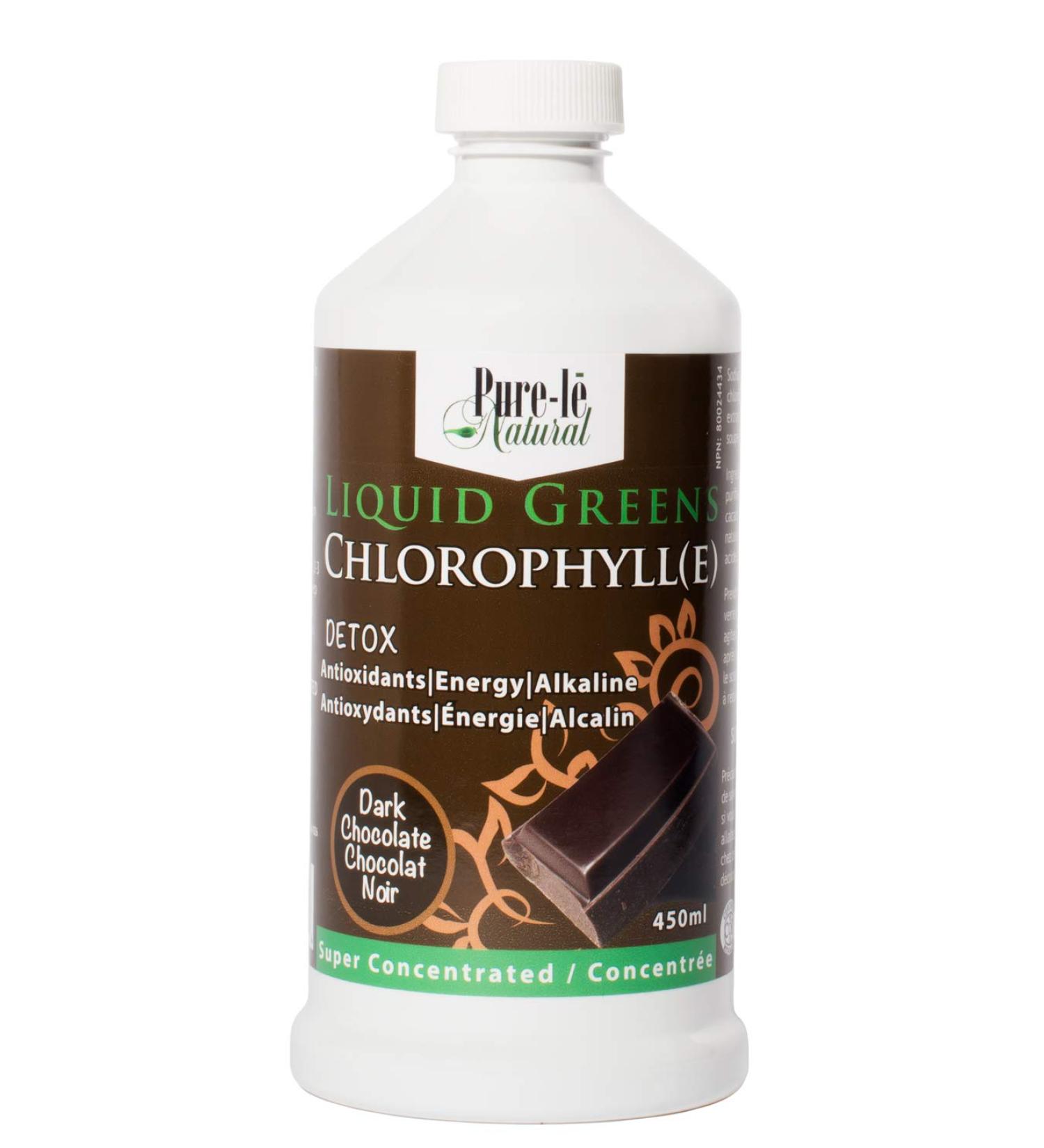 Liquid Greens Chlorophyll Dark Chocolate 450ml - Balance pH Energize Detox and Cleanse without calories! Great dark chocolate taste with no sweeteners. - Buy Online on GoSupps.com